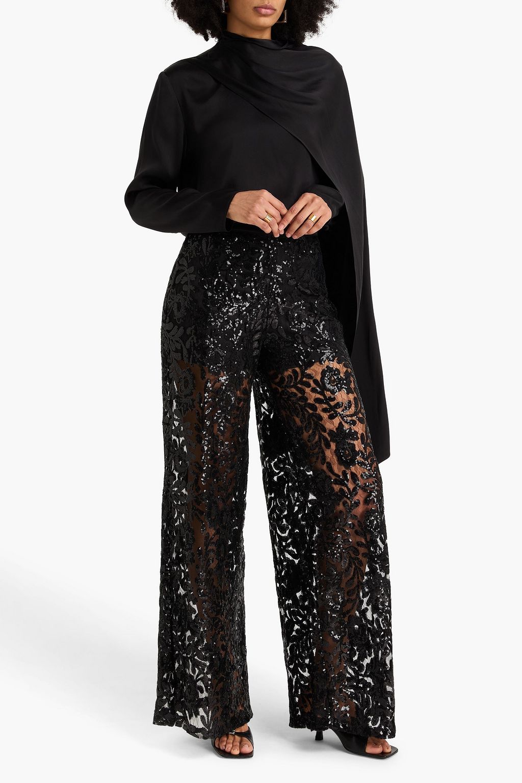 MAGDA BUTRYM Draped silk-satin blouse