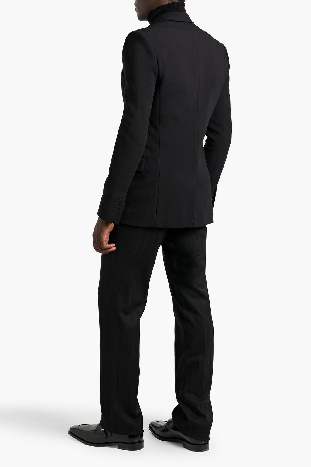 BALMAIN Satin-trimmed crepe blazer