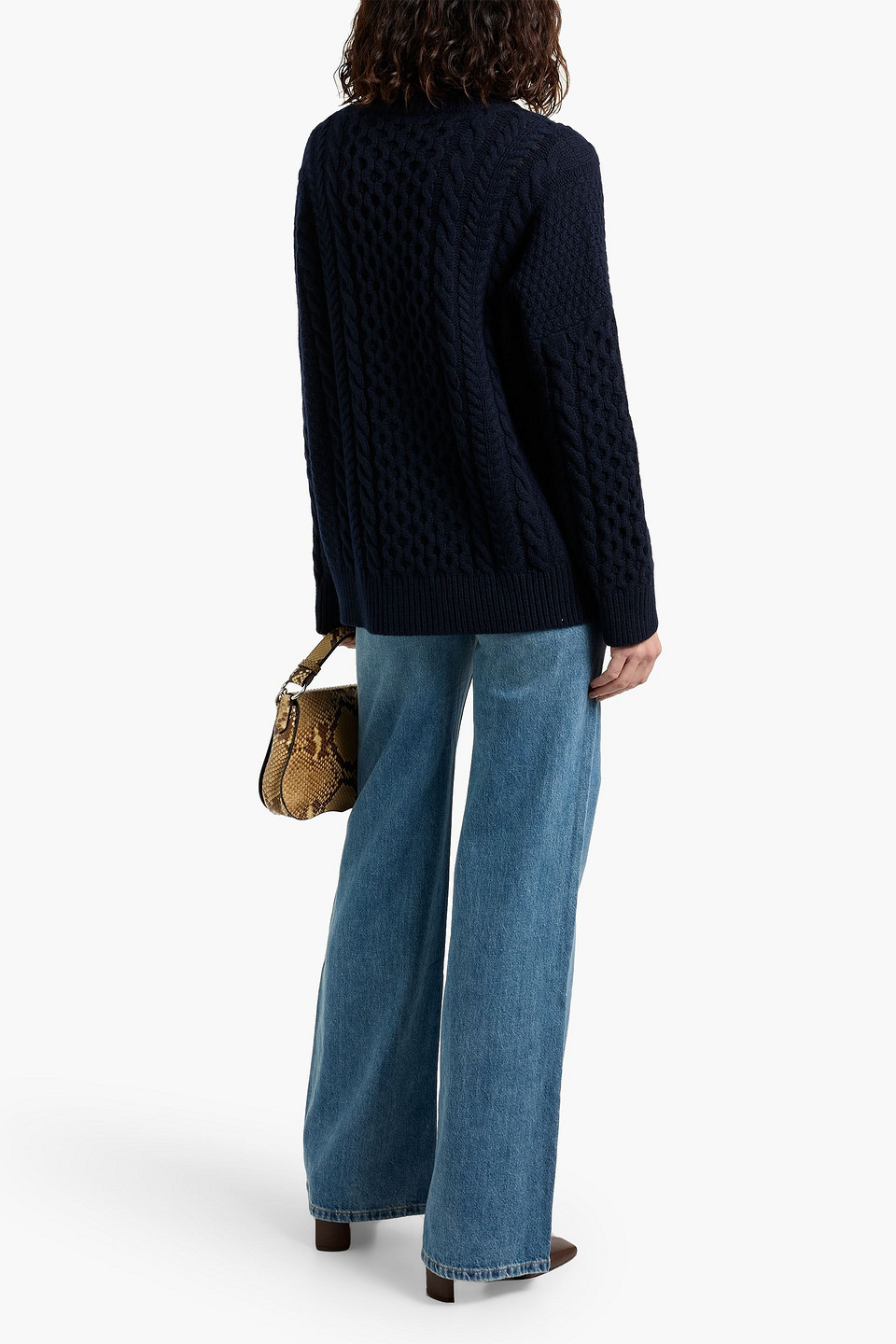 Alice And Olivia Weezy High-rise Wide-leg Jeans In Blue