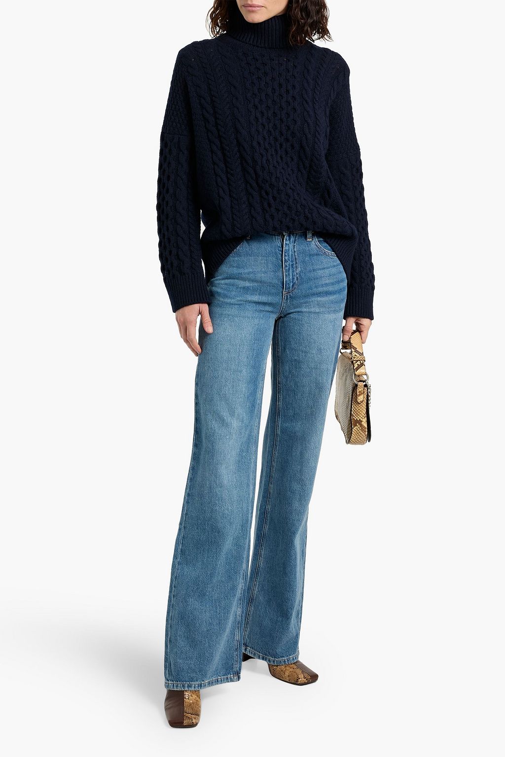 ALICE + OLIVIA JEANS Weezy high-rise wide-leg jeans
