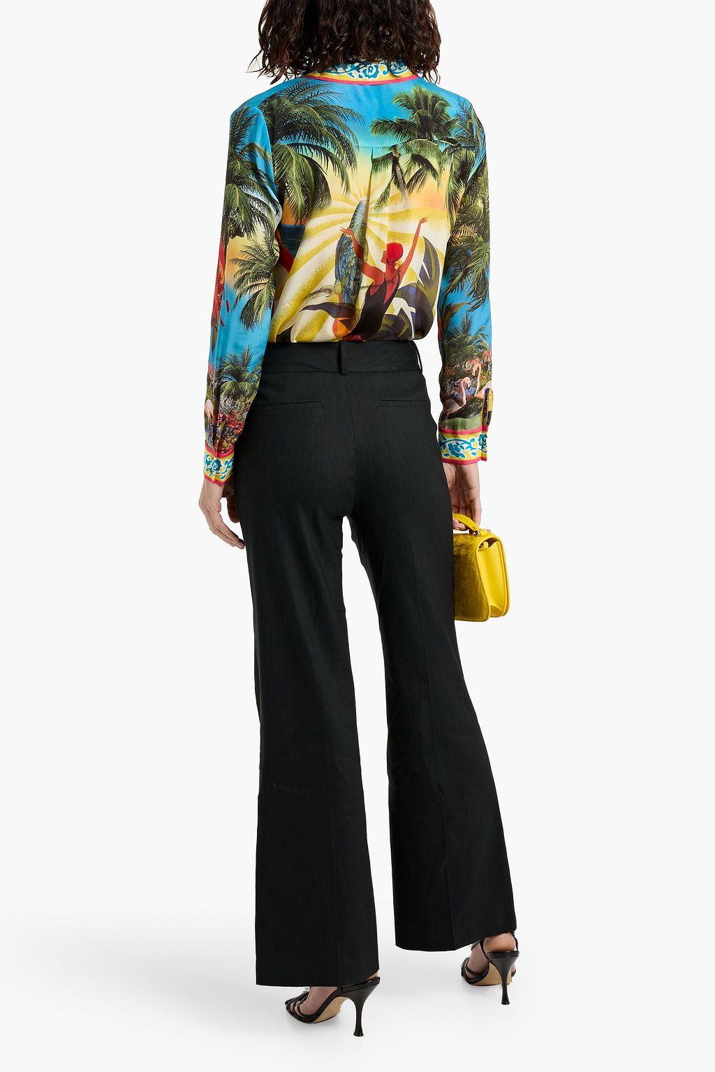 ALICE + OLIVIA Quinn linen-blend flared pants