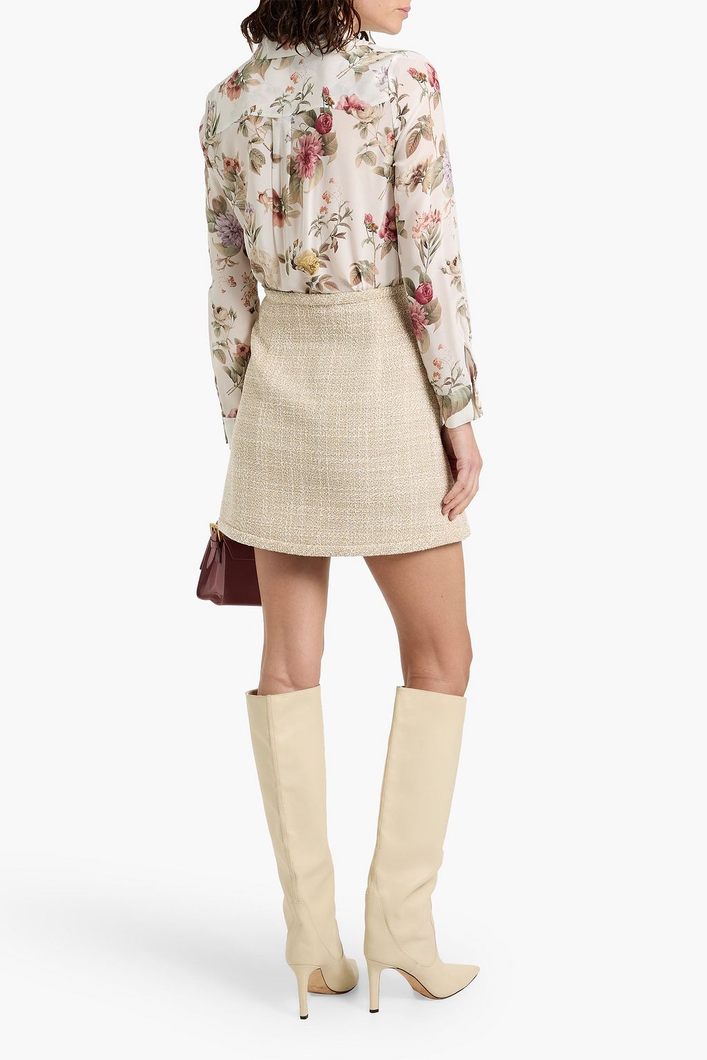 ALICE + OLIVIA Willa floral-print silk-voile shirt