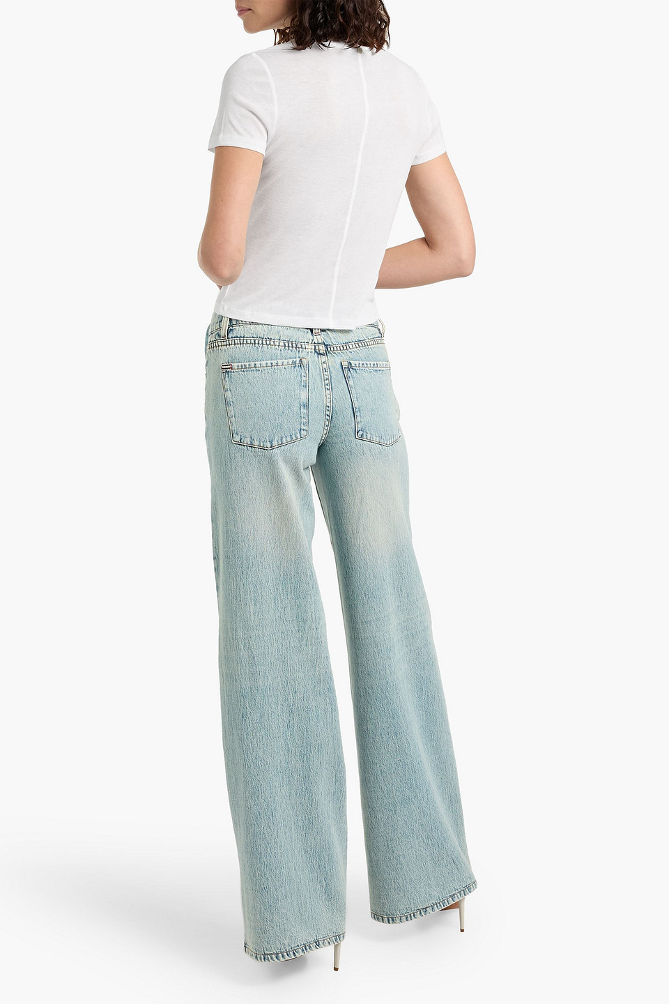 Alice And Olivia Cindy Lyocell And Cotton-blend Jersey T-shirt In White