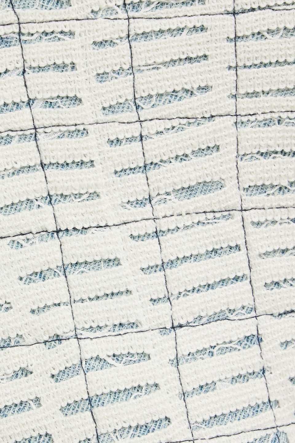 Alice And Olivia Trish Low-rise Lace-paneled Wide-leg Jeans In Blue