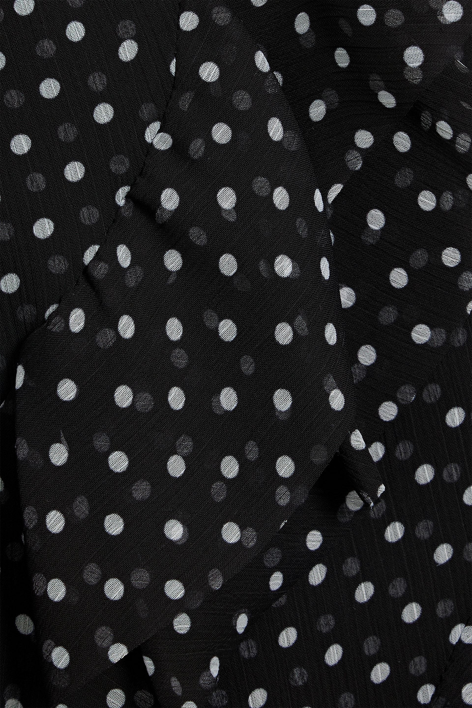 Alice And Olivia Laverne Ruffled Polka-dot Georgette Maxi Dress In Black