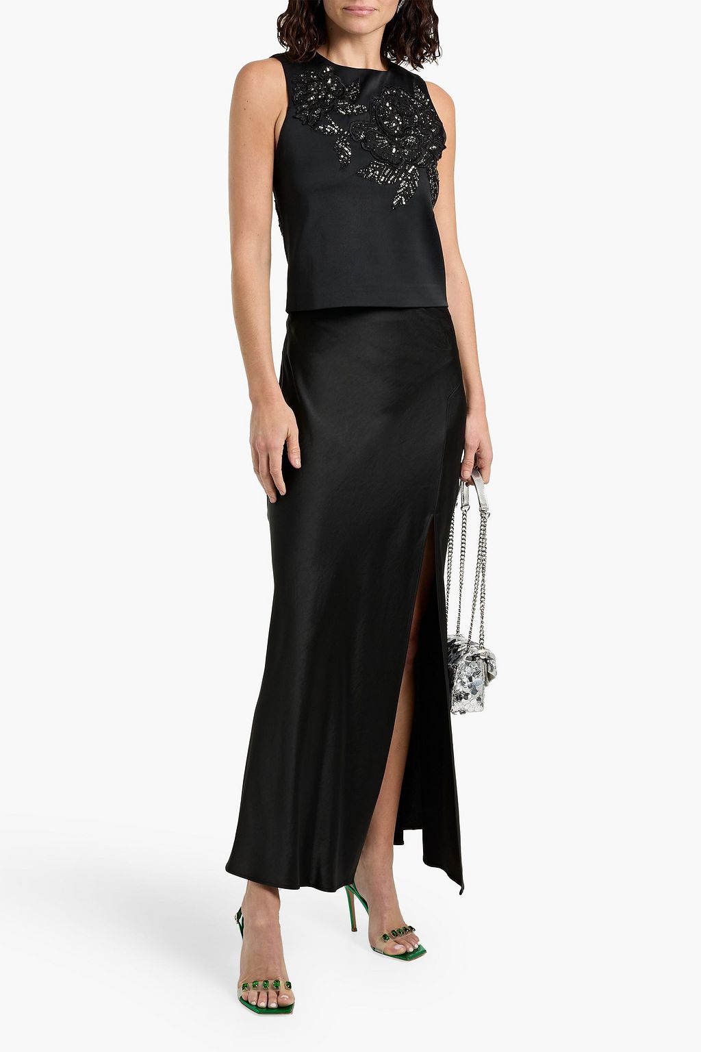 ALICE + OLIVIA Amal embellished twill top