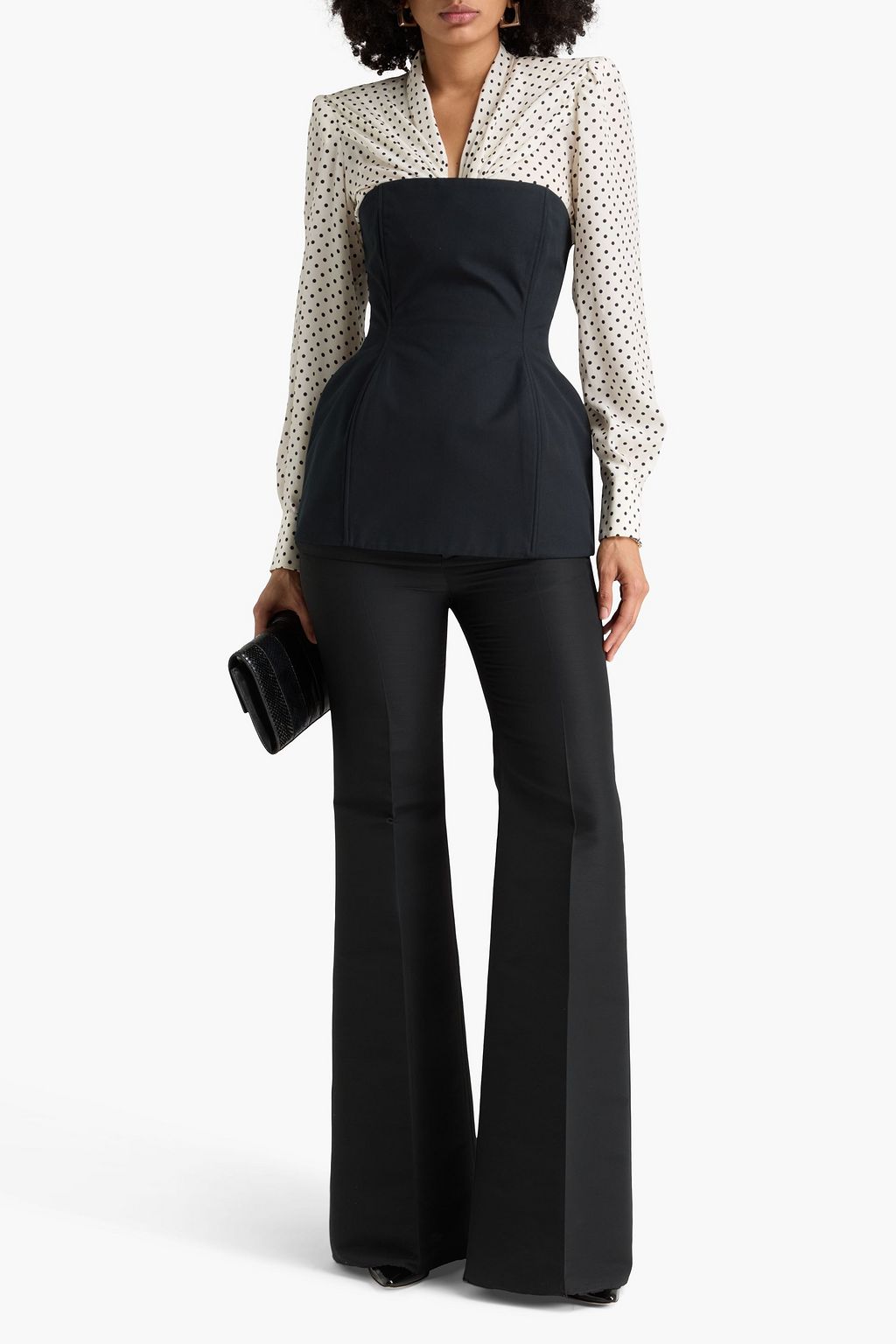 MAGDA BUTRYM Strapless cotton peplum top