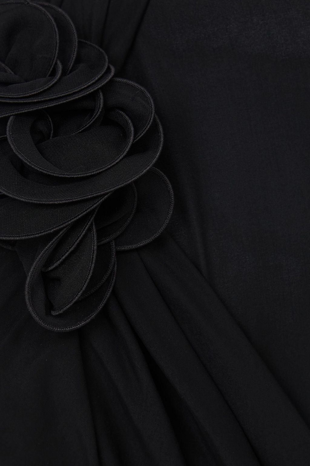 MAGDA BUTRYM Floral-appliquéd silk-jersey skirt