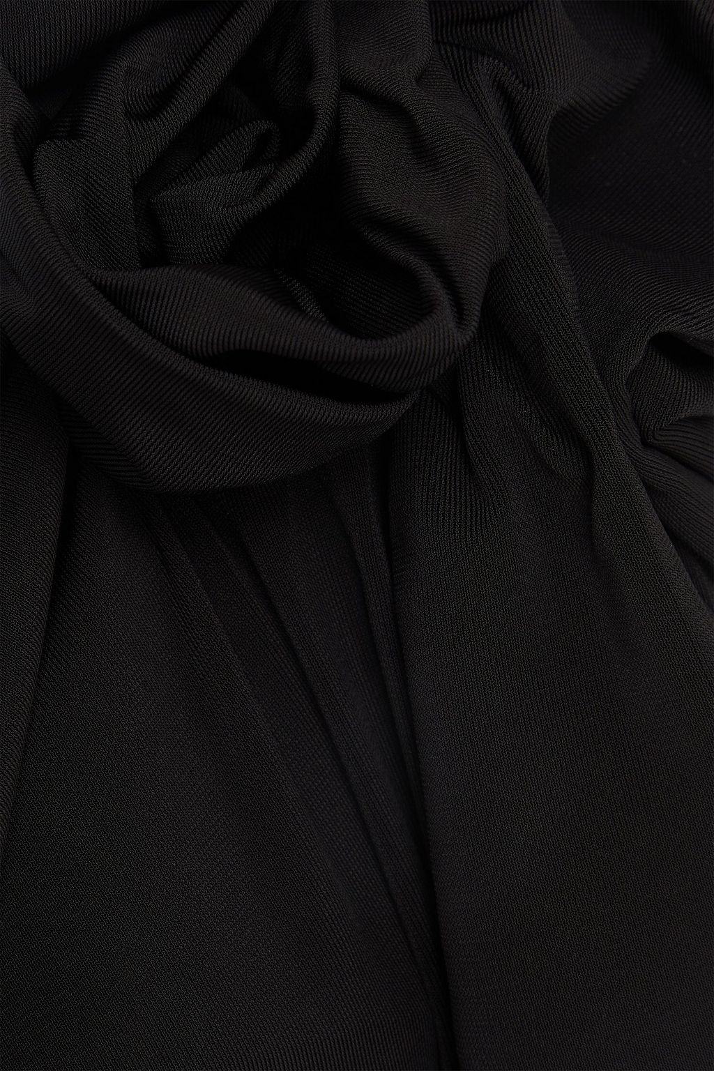 MAGDA BUTRYM Draped floral-appliquéd jersey dress