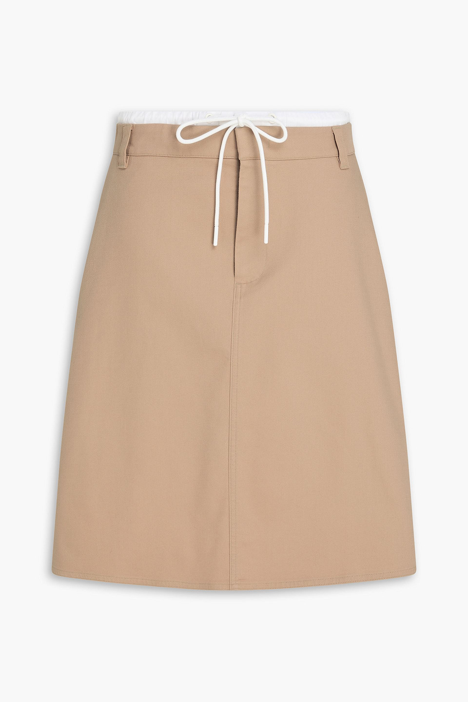 vince. - cotton-blnd twill skirt - neutral - us 0