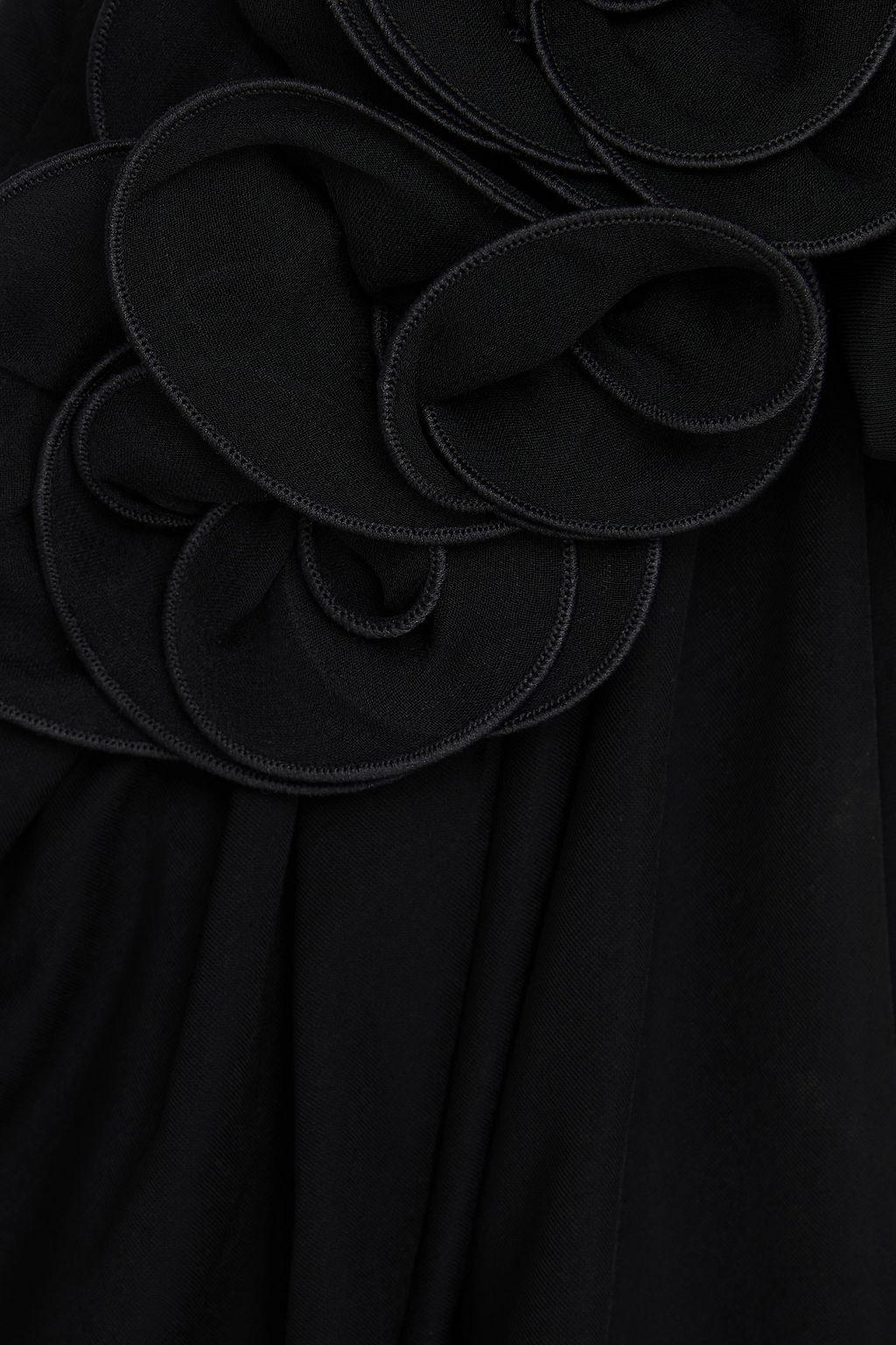 MAGDA BUTRYM Cropped floral-appliquéd silk-jersey leggings