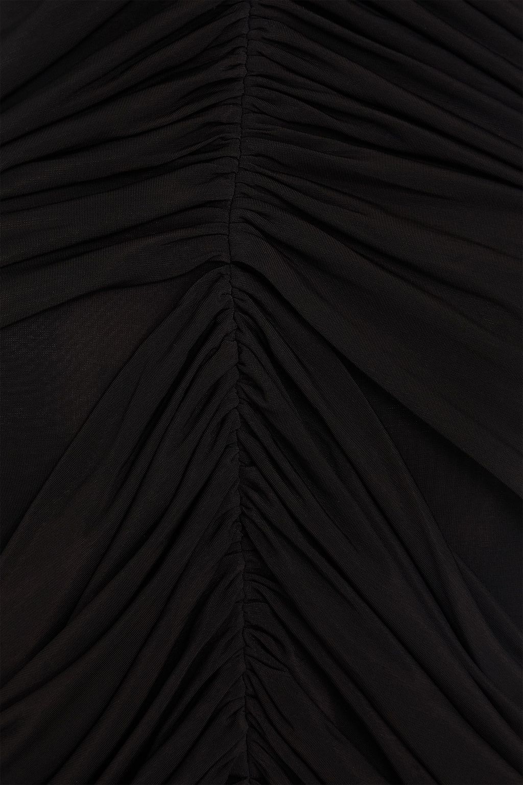 MAGDA BUTRYM Cold-shoulder ruched cupro-blend jersey top