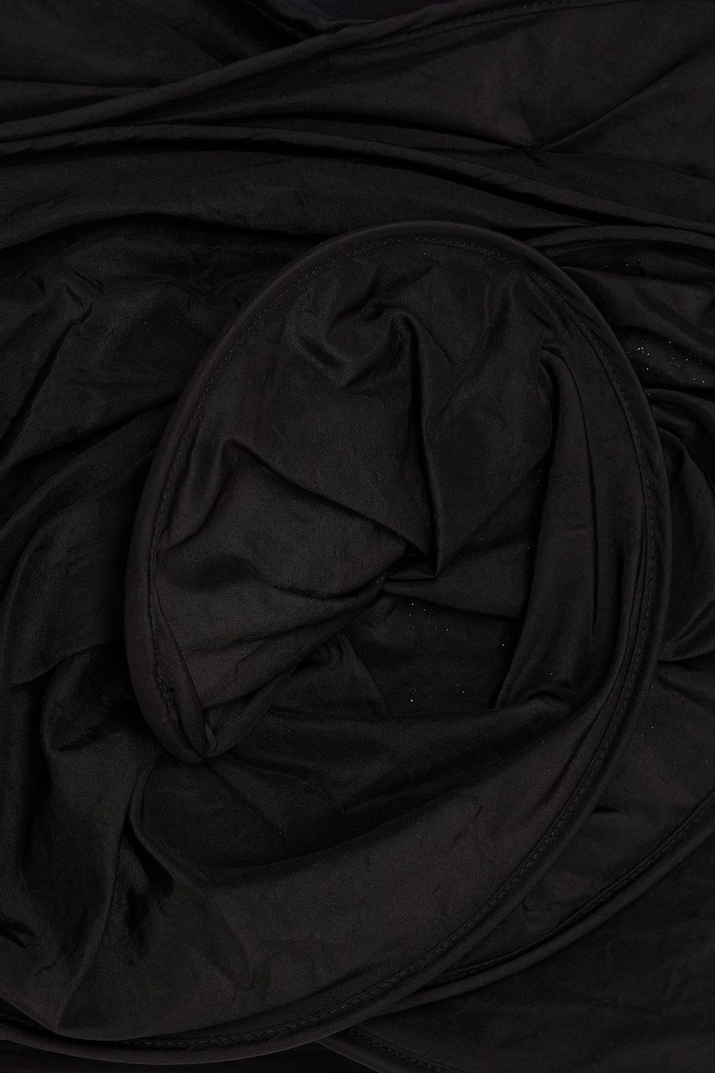 MAGDA BUTRYM Floral-appliquéd silk-taffeta mini wrap skirt