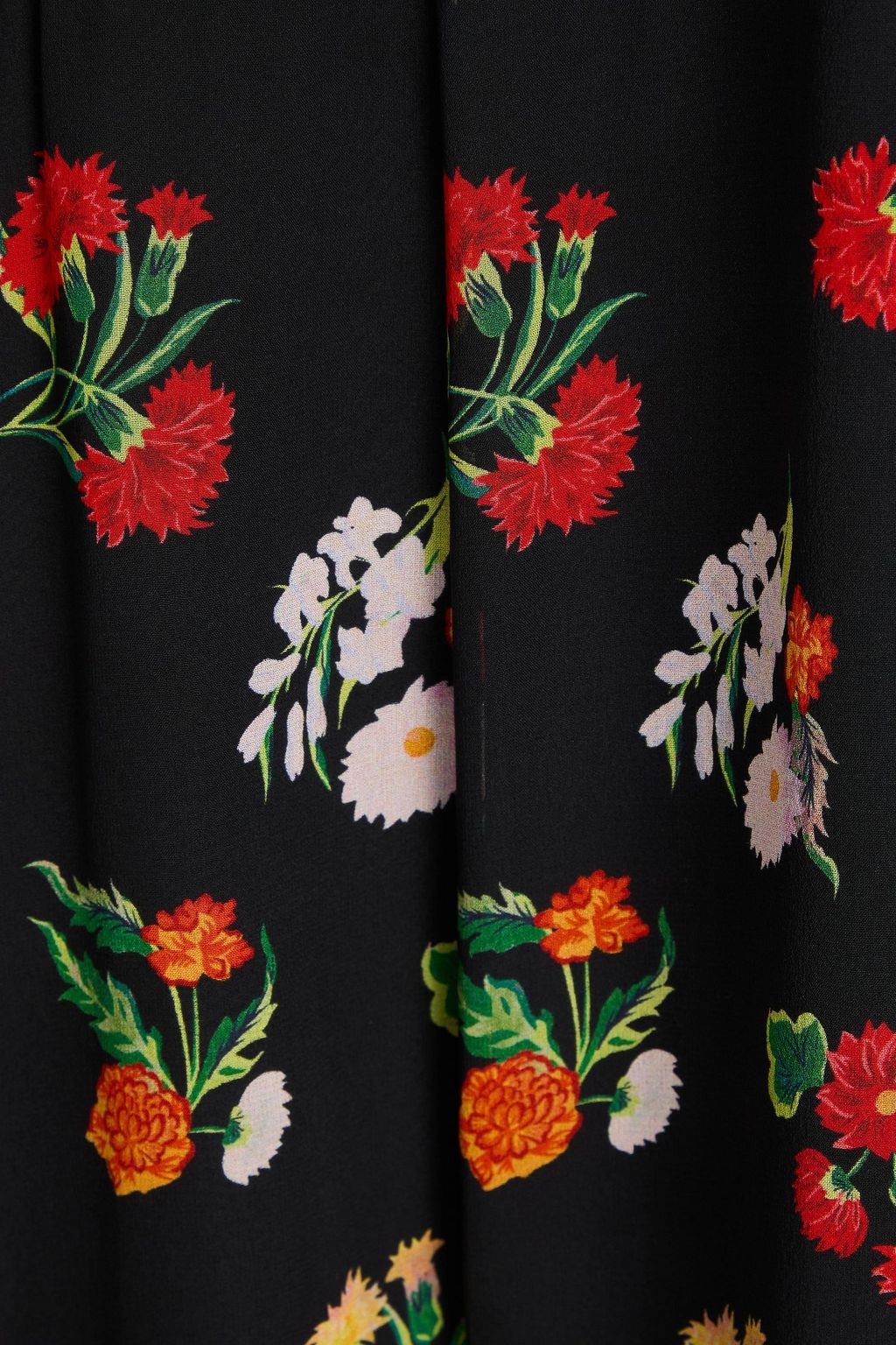 SALONI Poppy ruffled floral-print silk-georgette maxi dress