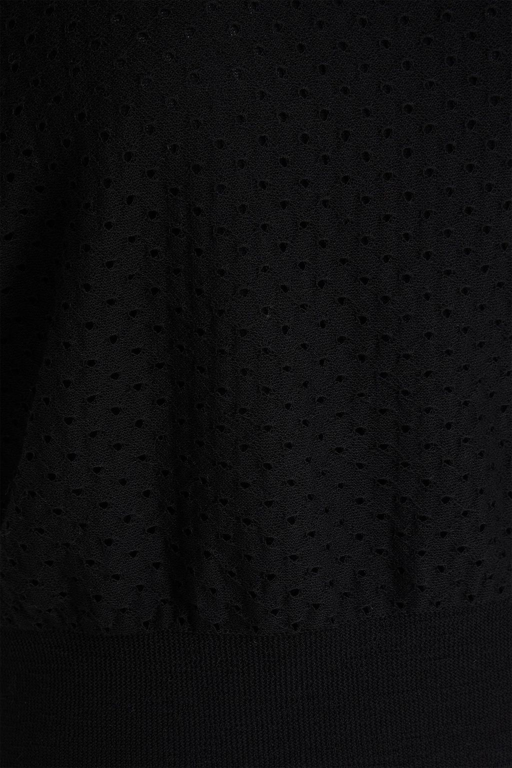 VINCE. Pointelle-knit cotton-blend top