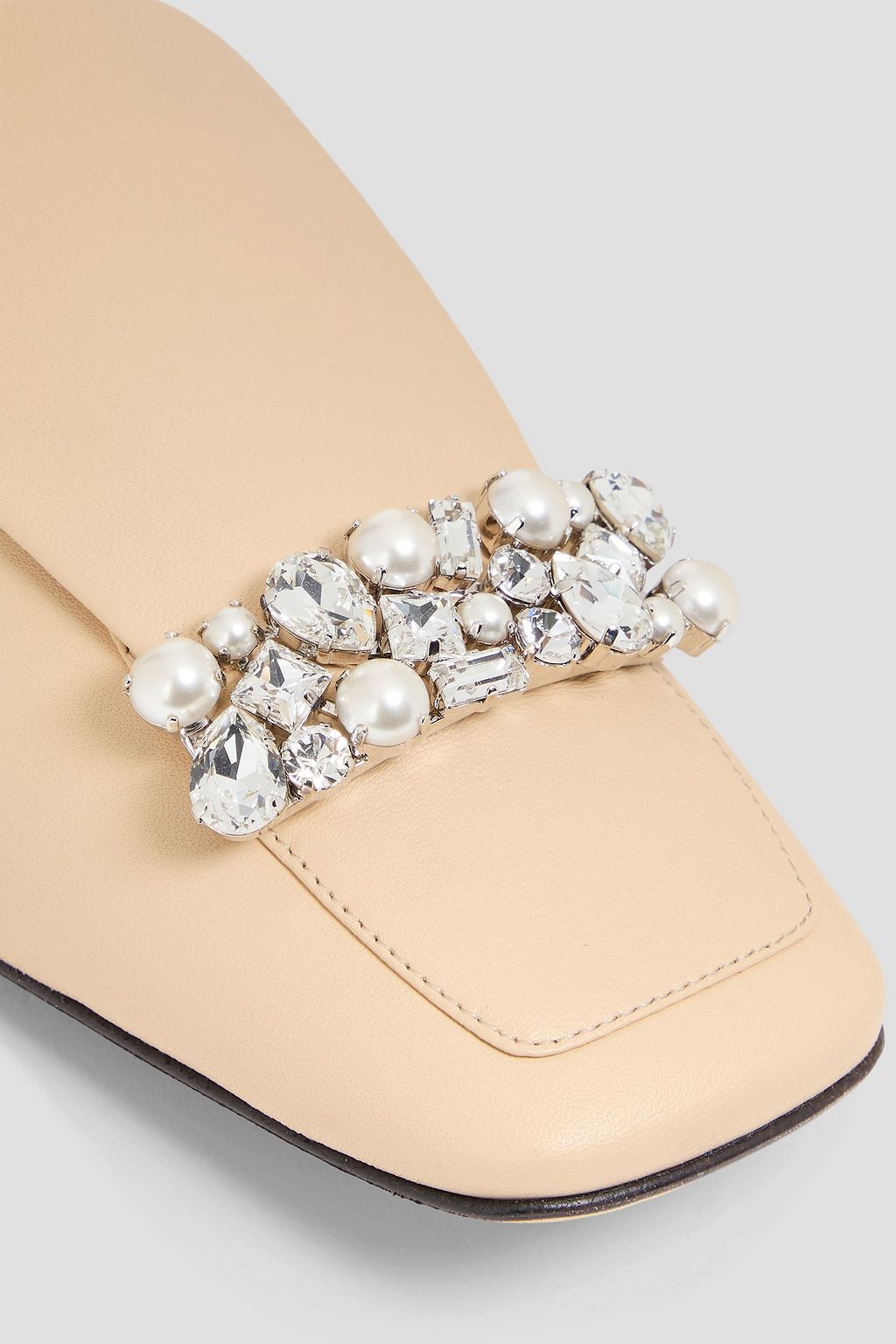 SERGIO ROSSI Embellished leather loafers