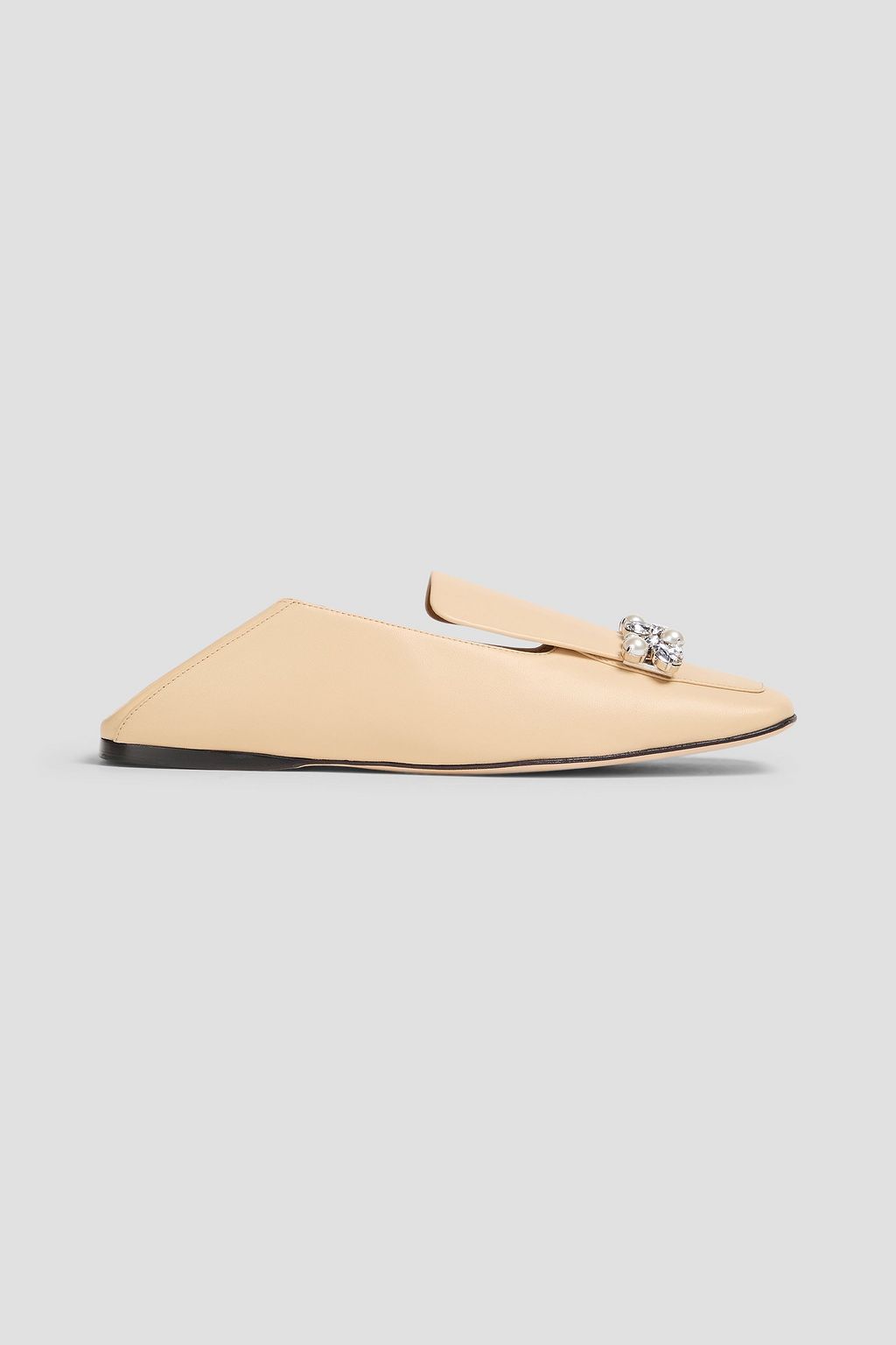 SERGIO ROSSI Embellished leather loafers