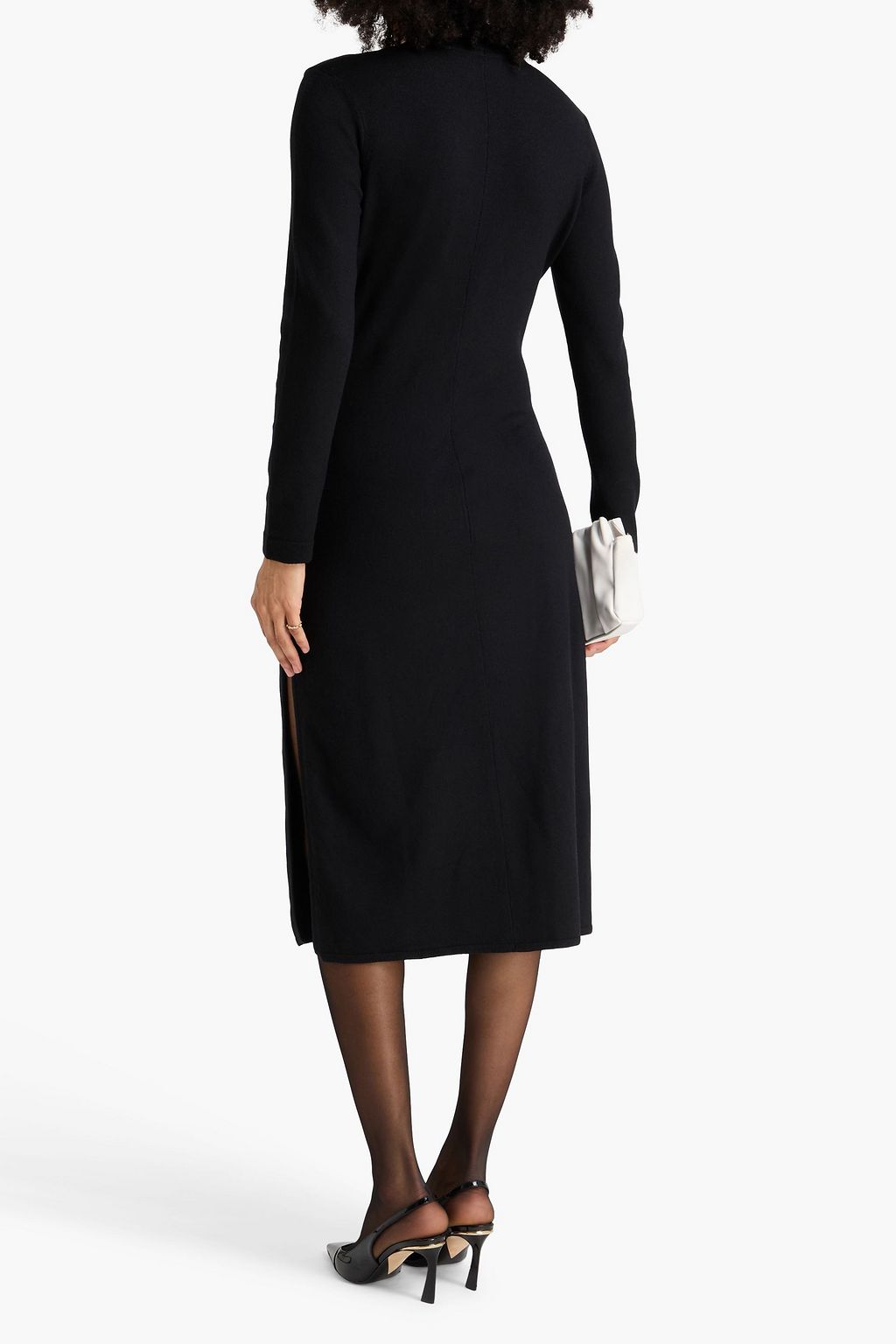 MAGDA BUTRYM Floral-appliquéd wool, silk and cashmere-blend midi dress