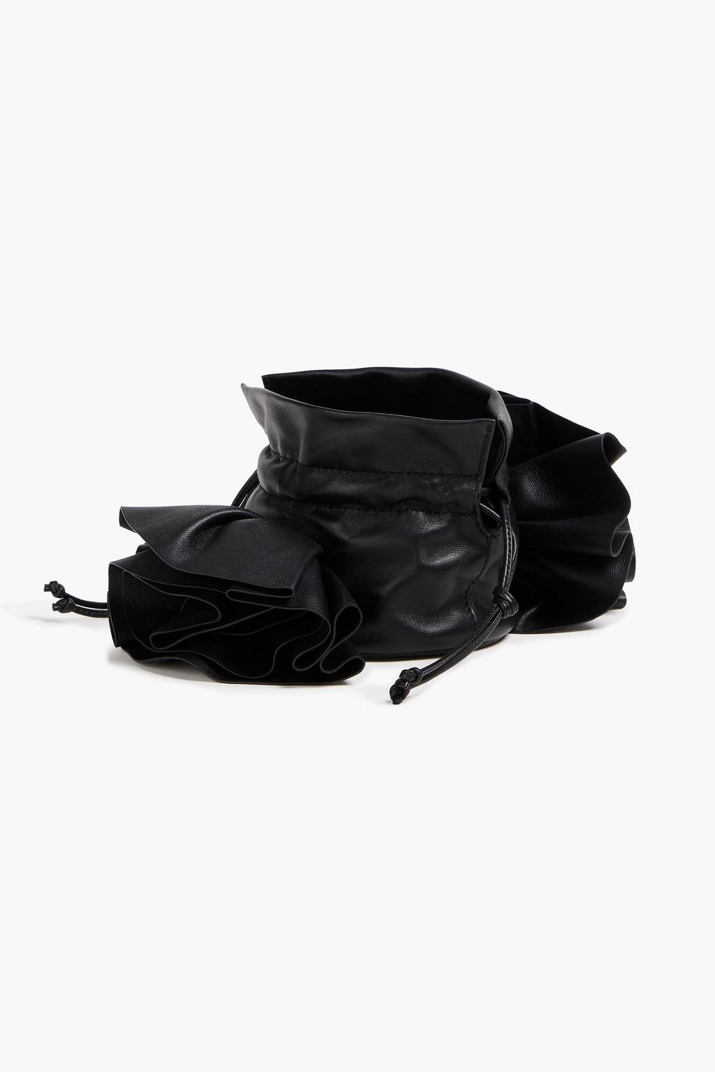 MAGDA BUTRYM Kleine Beuteltasche „Magda“ aus Leder mit floralen Applikationen