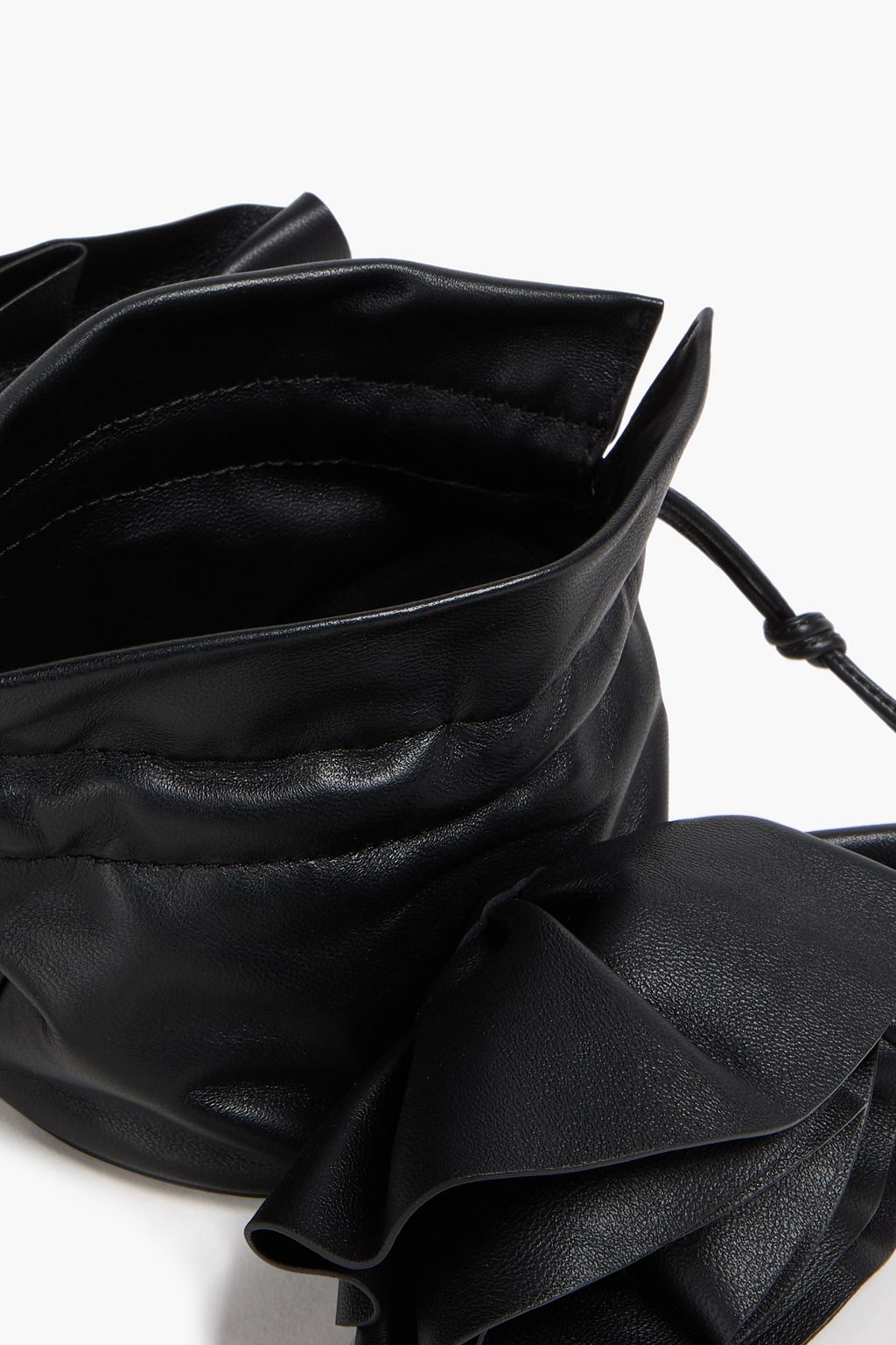 MAGDA BUTRYM Kleine Beuteltasche „Magda“ aus Leder mit floralen Applikationen