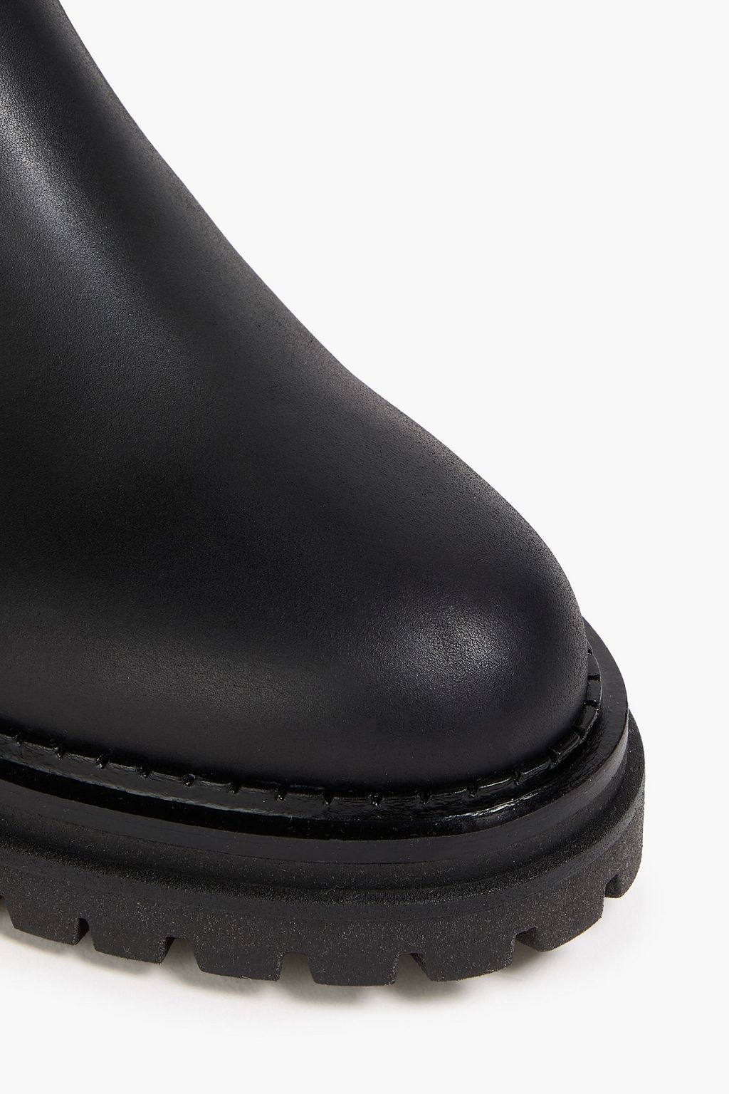 SERGIO ROSSI Laser-cut leather Chelsea boots
