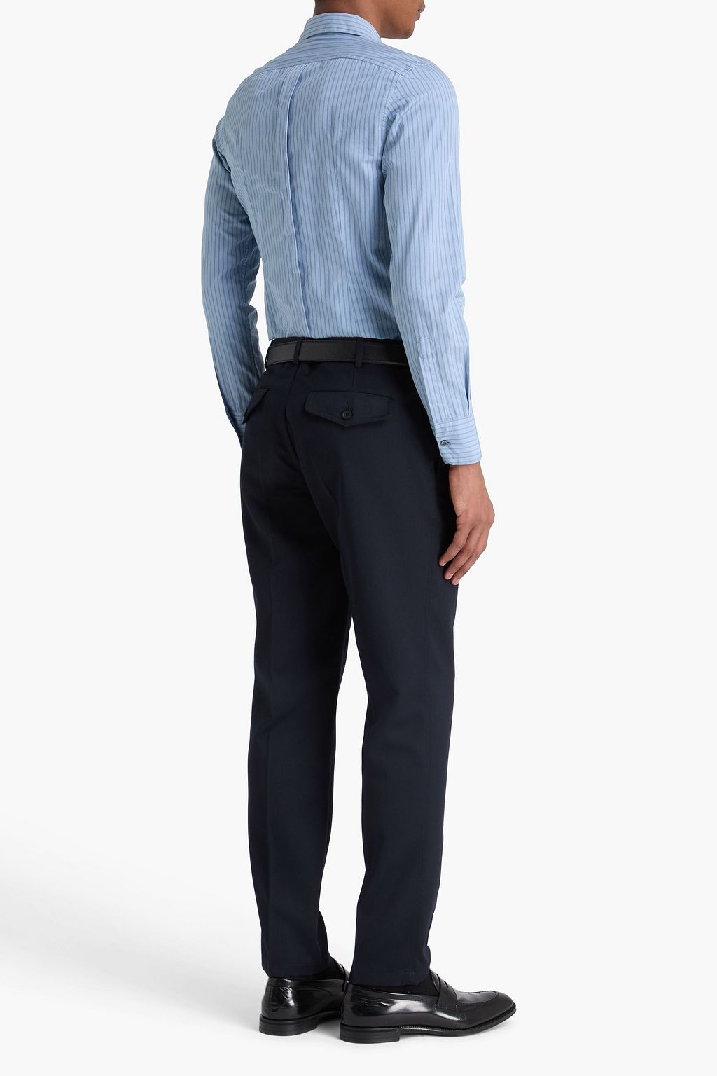 DOLCE&GABBANA Striped cotton-poplin shirt