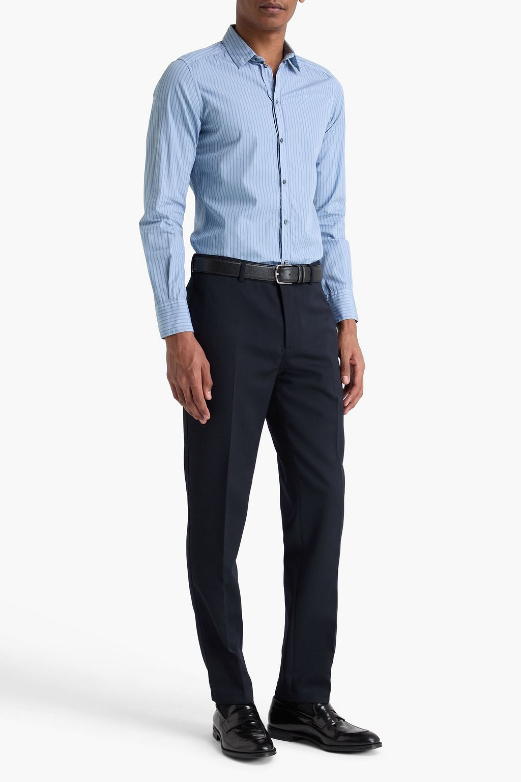 DOLCE&GABBANA Striped cotton-poplin shirt