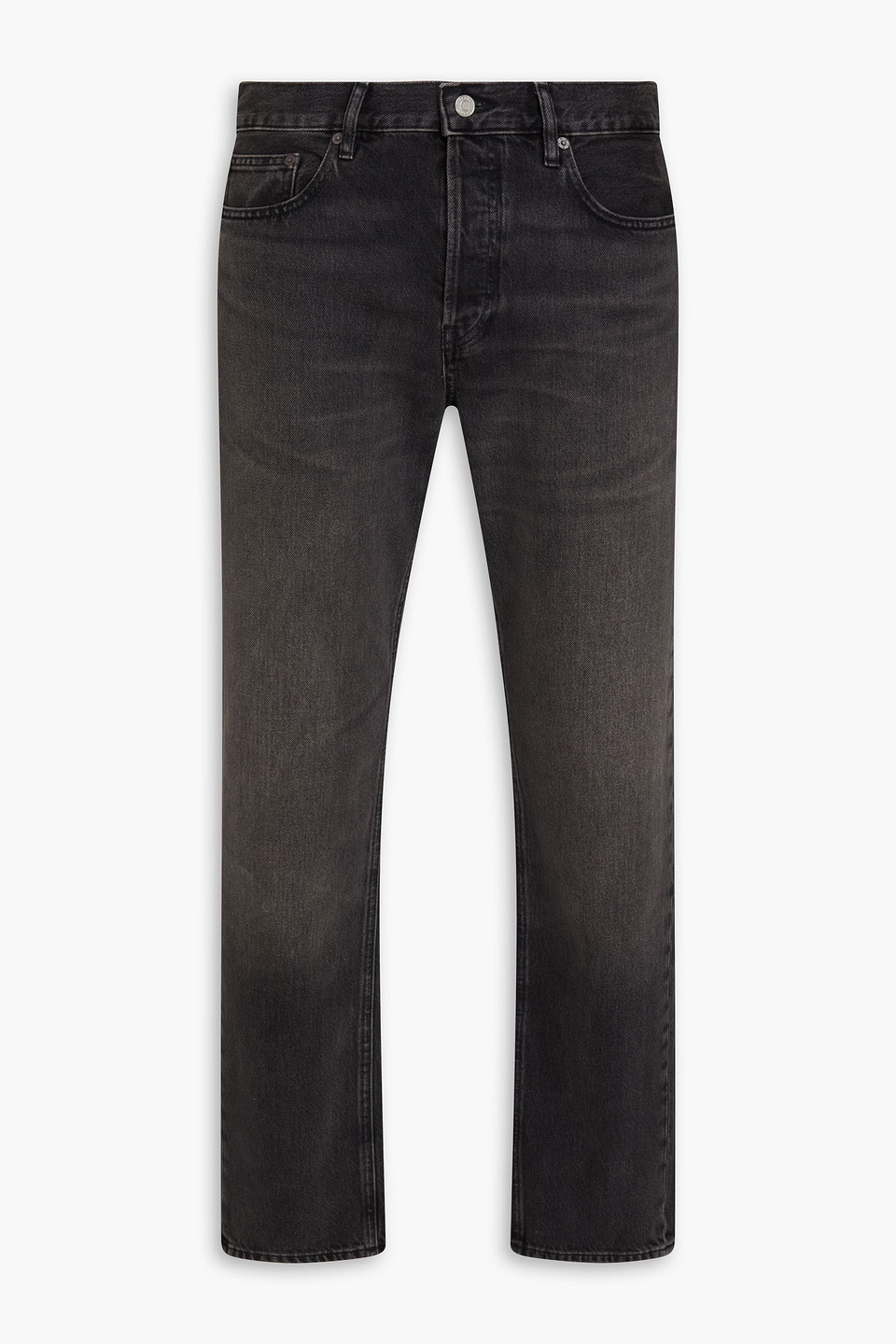 Frame Modern Straight Denim Jeans In Black