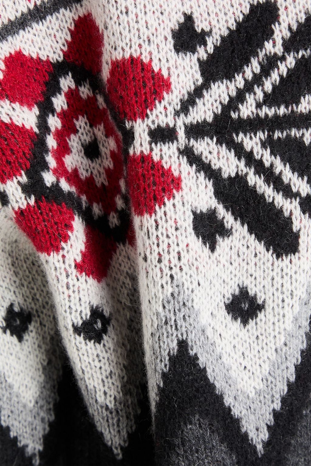 MAGDA BUTRYM Cropped Fair Isle jacquard-knit cashmere cardigan