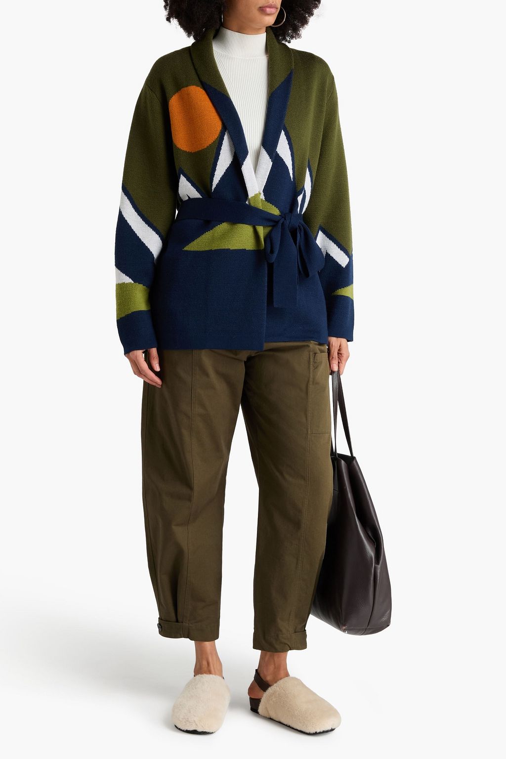 WE NORWEGIANS Jacquard-knit merino wool cardigan