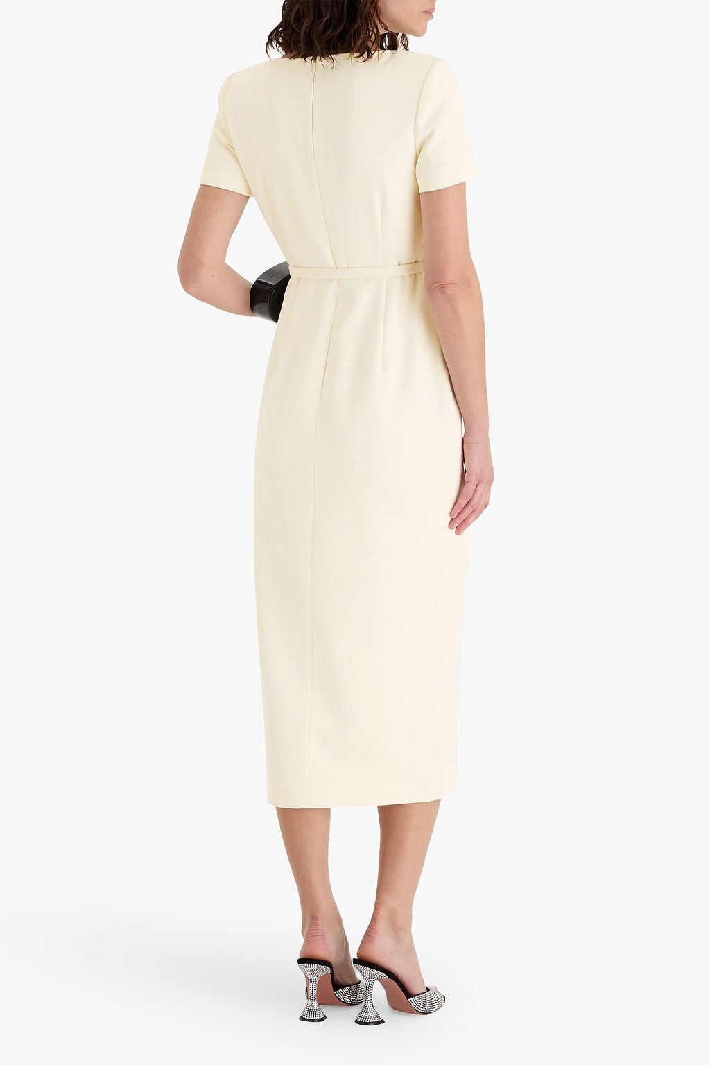 SELF-PORTRAIT Embellished crepe midi dress