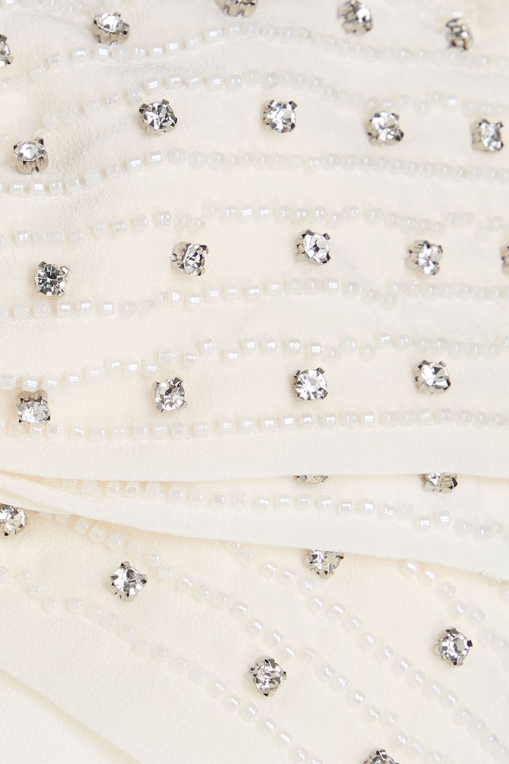 SALONI Sabine strapless embellished crepe jumpsuit