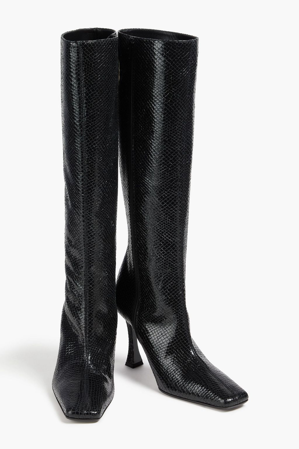 MAGDA BUTRYM Snake-effect leather knee boots