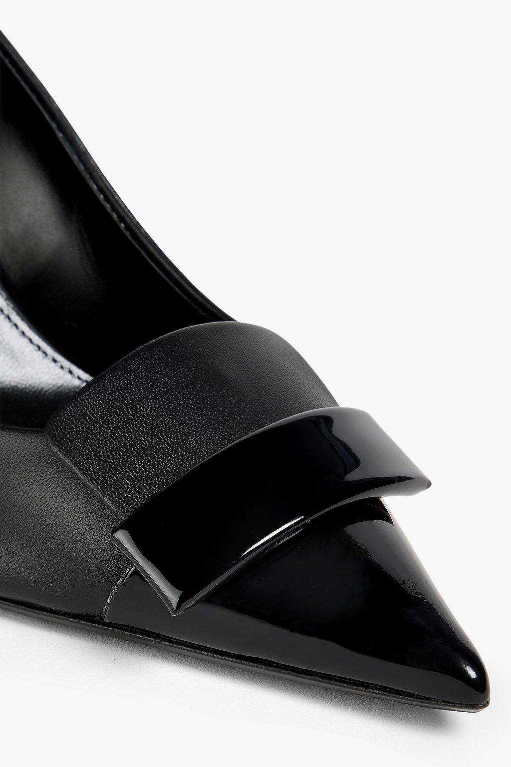 SERGIO ROSSI Embellished leather pumps