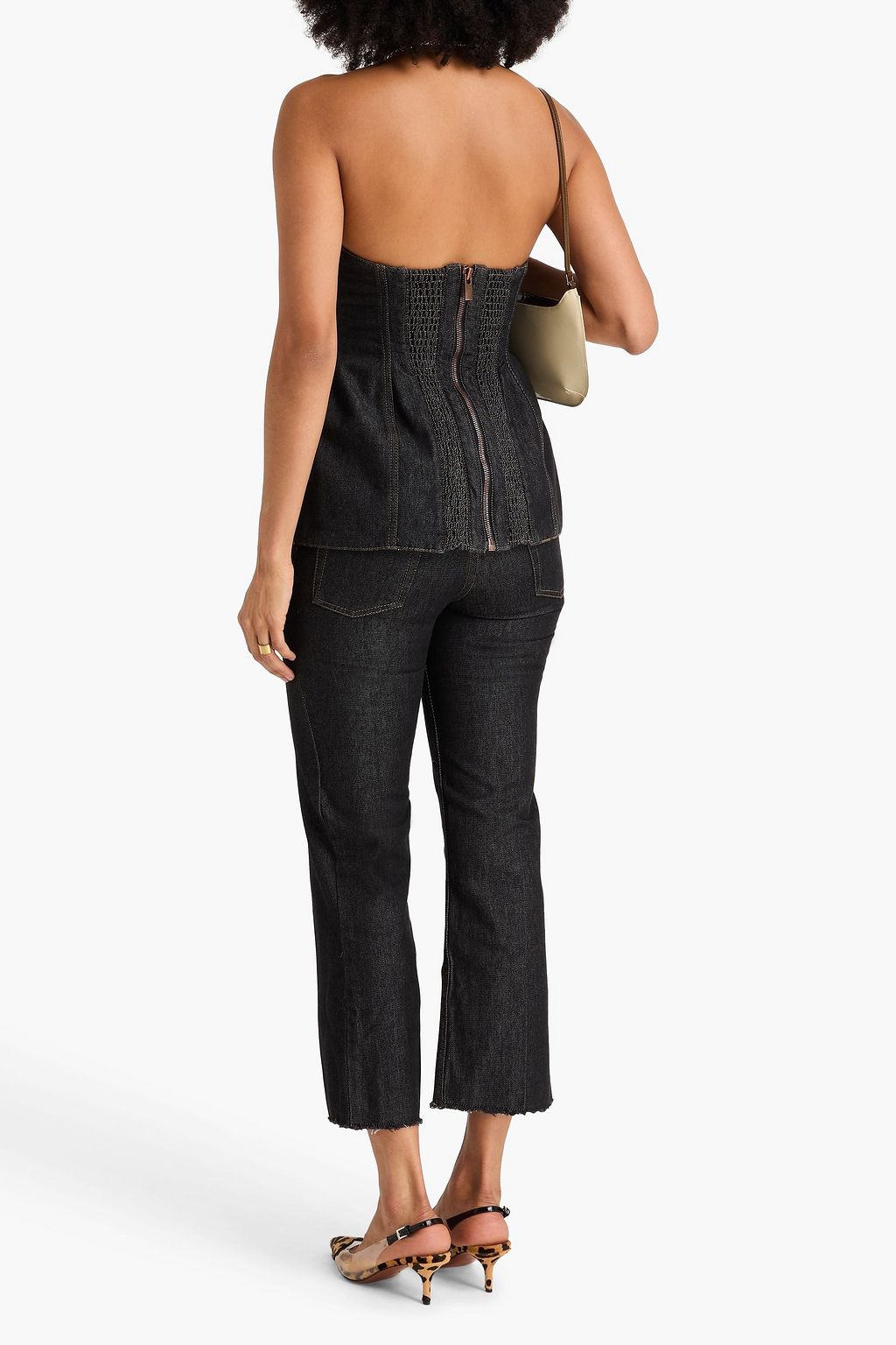 MAGDA BUTRYM Strapless denim top
