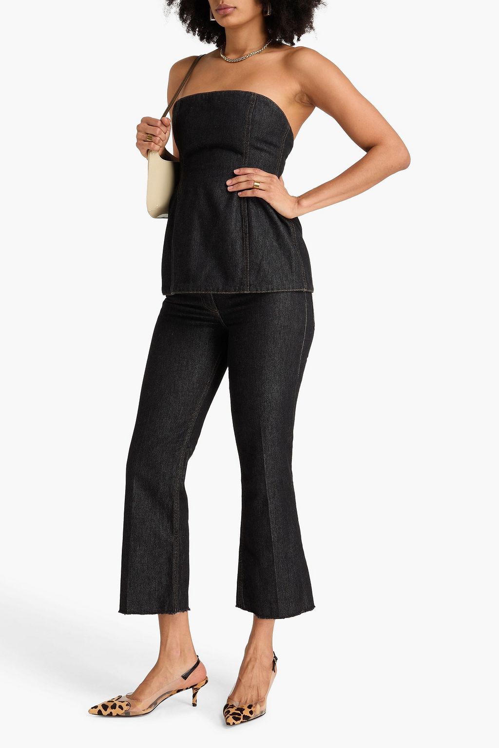 MAGDA BUTRYM Strapless denim top