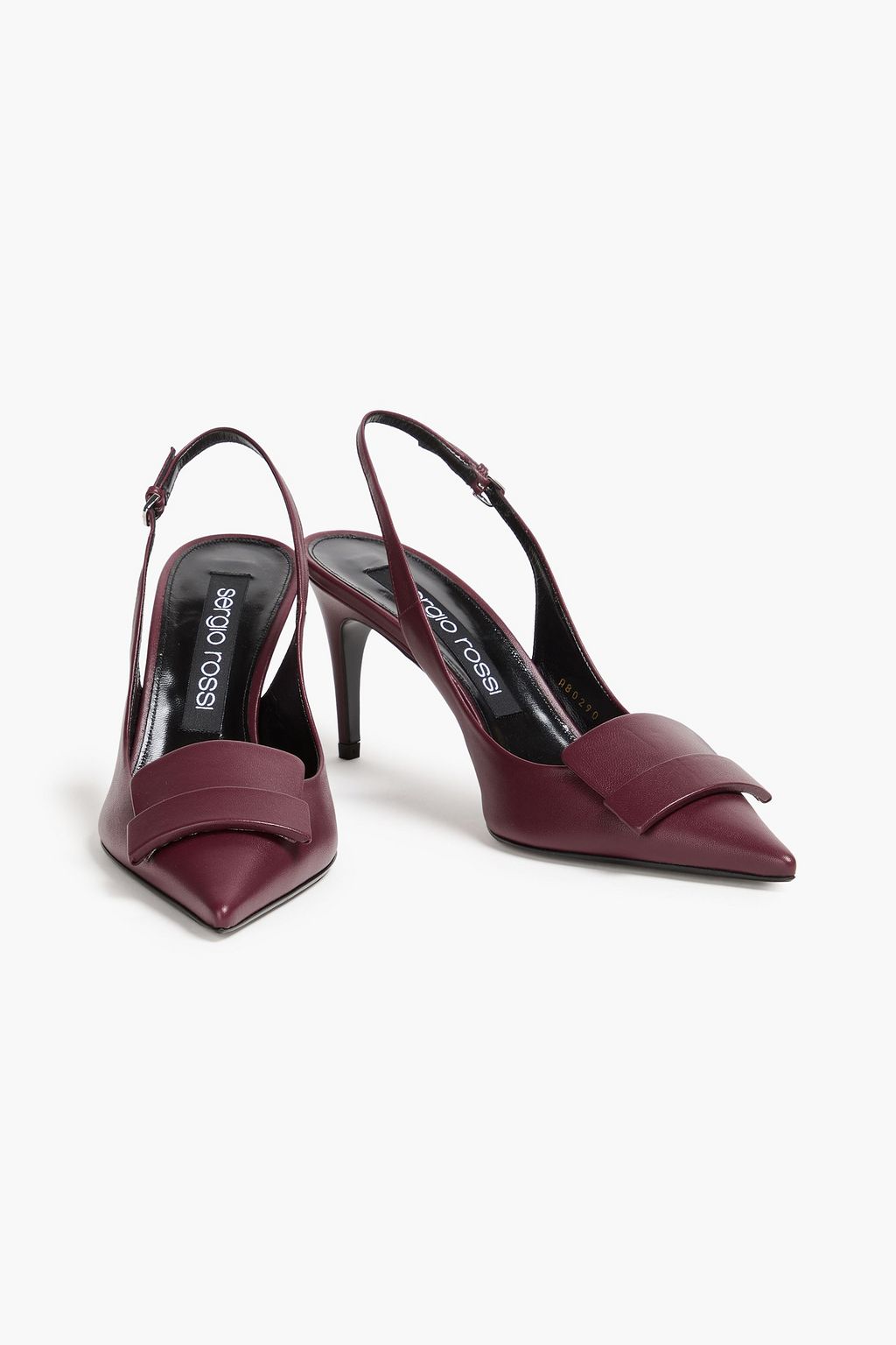 SERGIO ROSSI Leather slingback pumps