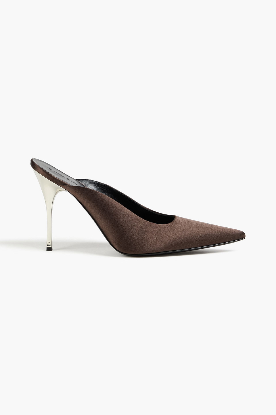 Magda Butrym Satin Mules In Brown