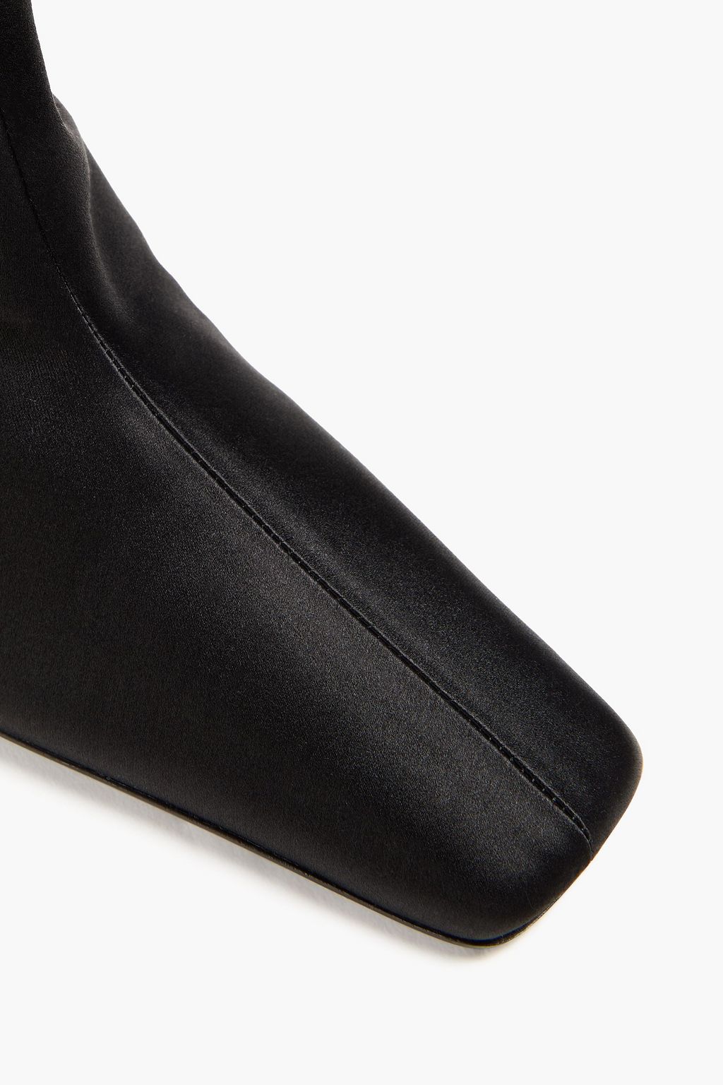 MAGDA BUTRYM Plush-trimmed satin ankle boots