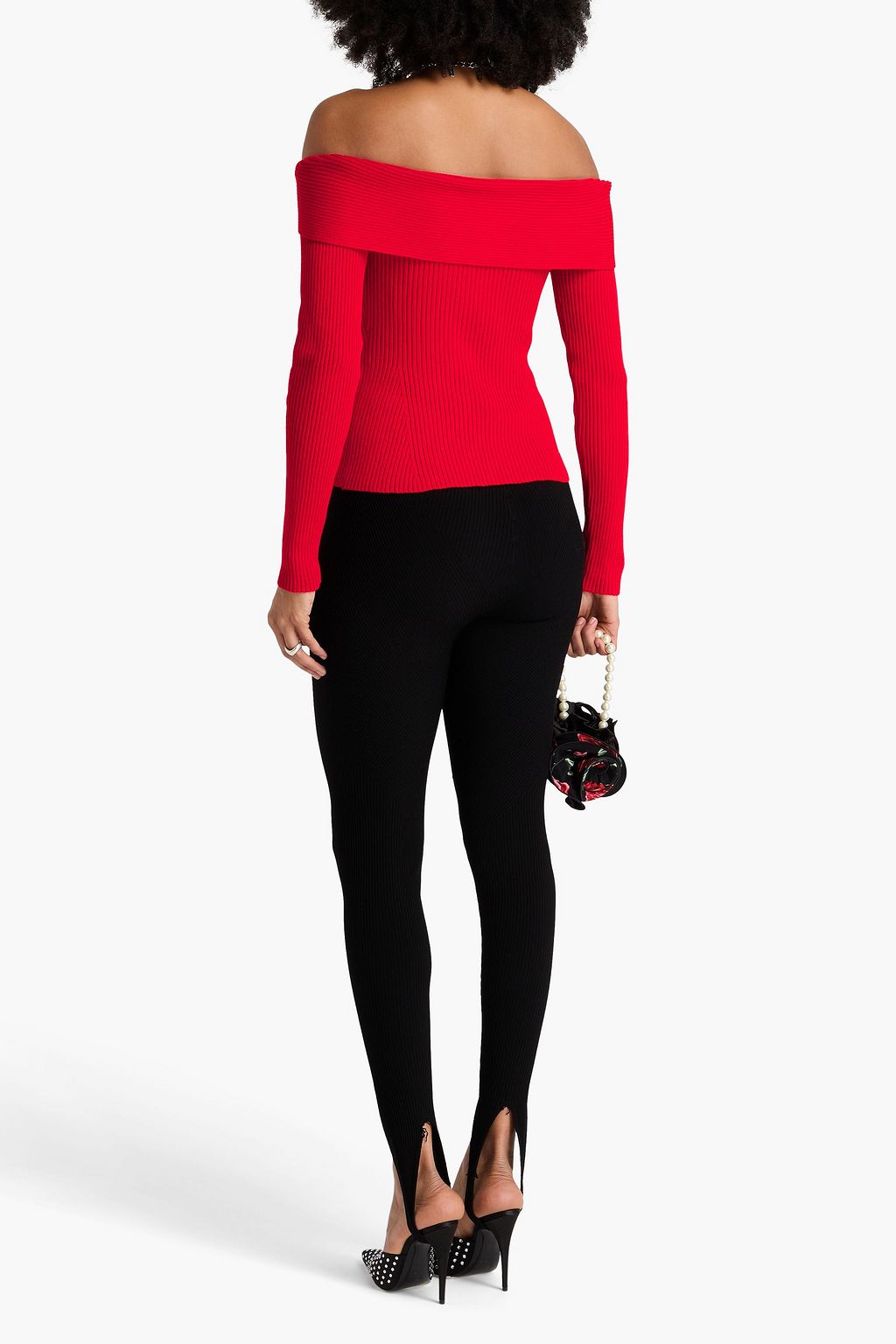 MAGDA BUTRYM Off-the-shoulder ribbed-knit top