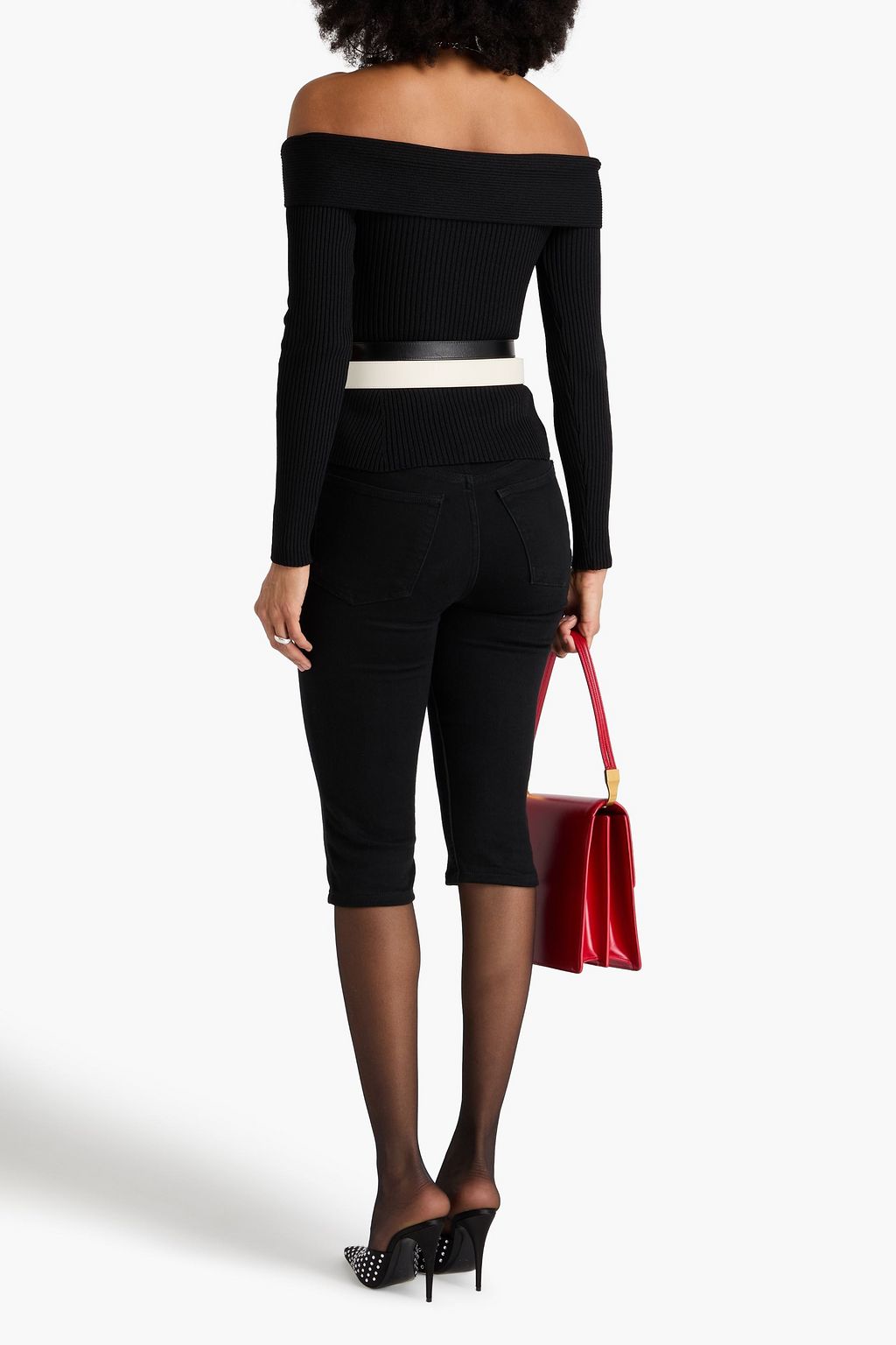 MAGDA BUTRYM Off-the-shoulder ribbed-knit top