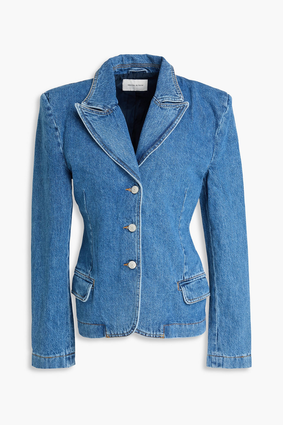 Magda Butrym Denim Blazer In Blue