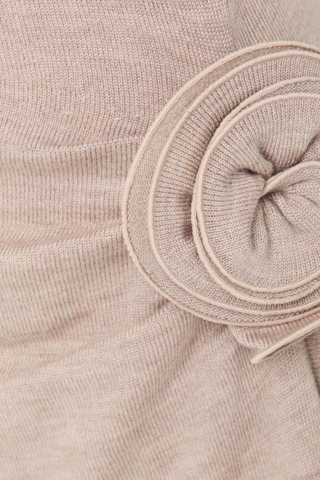 MAGDA BUTRYM Floral-appliquéd wool, silk and cashmere-blend midi dress