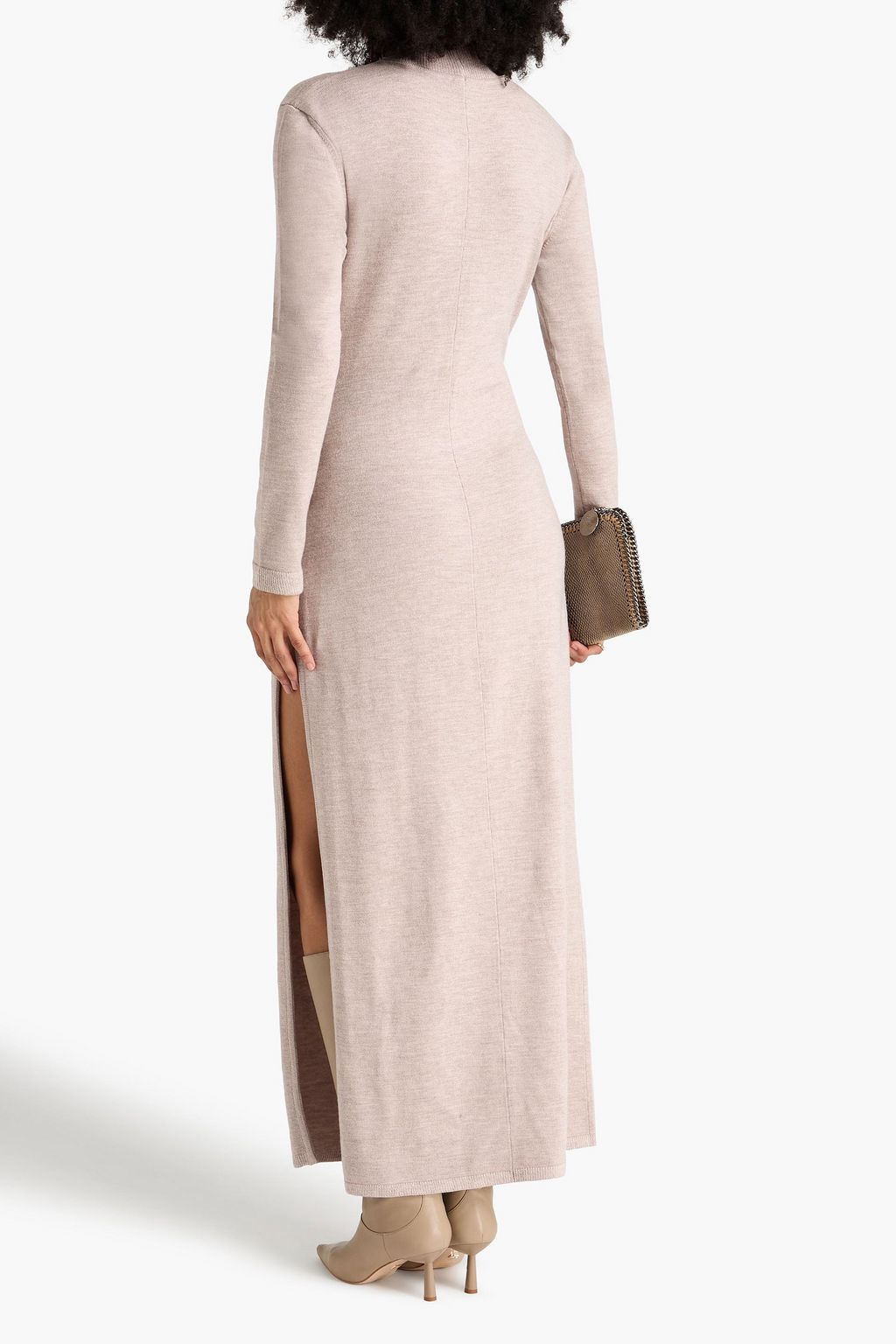 MAGDA BUTRYM Floral-appliquéd wool, silk and cashmere-blend midi dress