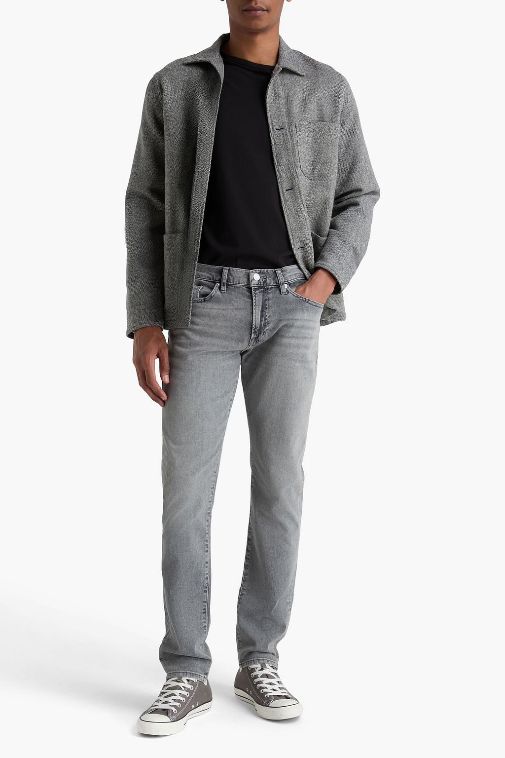 FRAME L'Homme slim-fit faded denim jeans