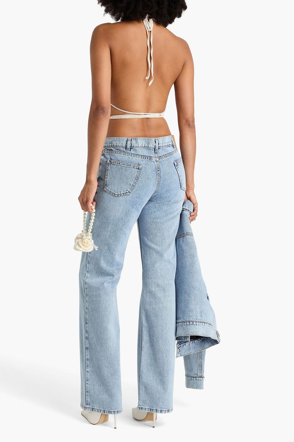 MAGDA BUTRYM Faded mid-rise straight-leg jeans