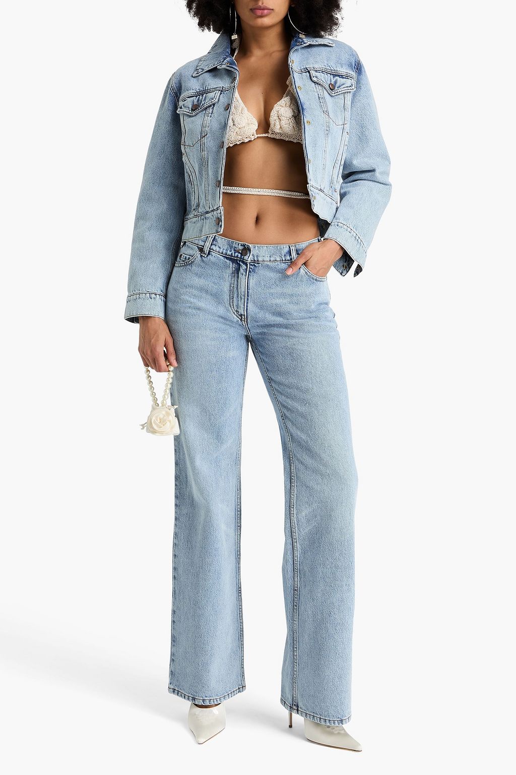 MAGDA BUTRYM Faded mid-rise straight-leg jeans