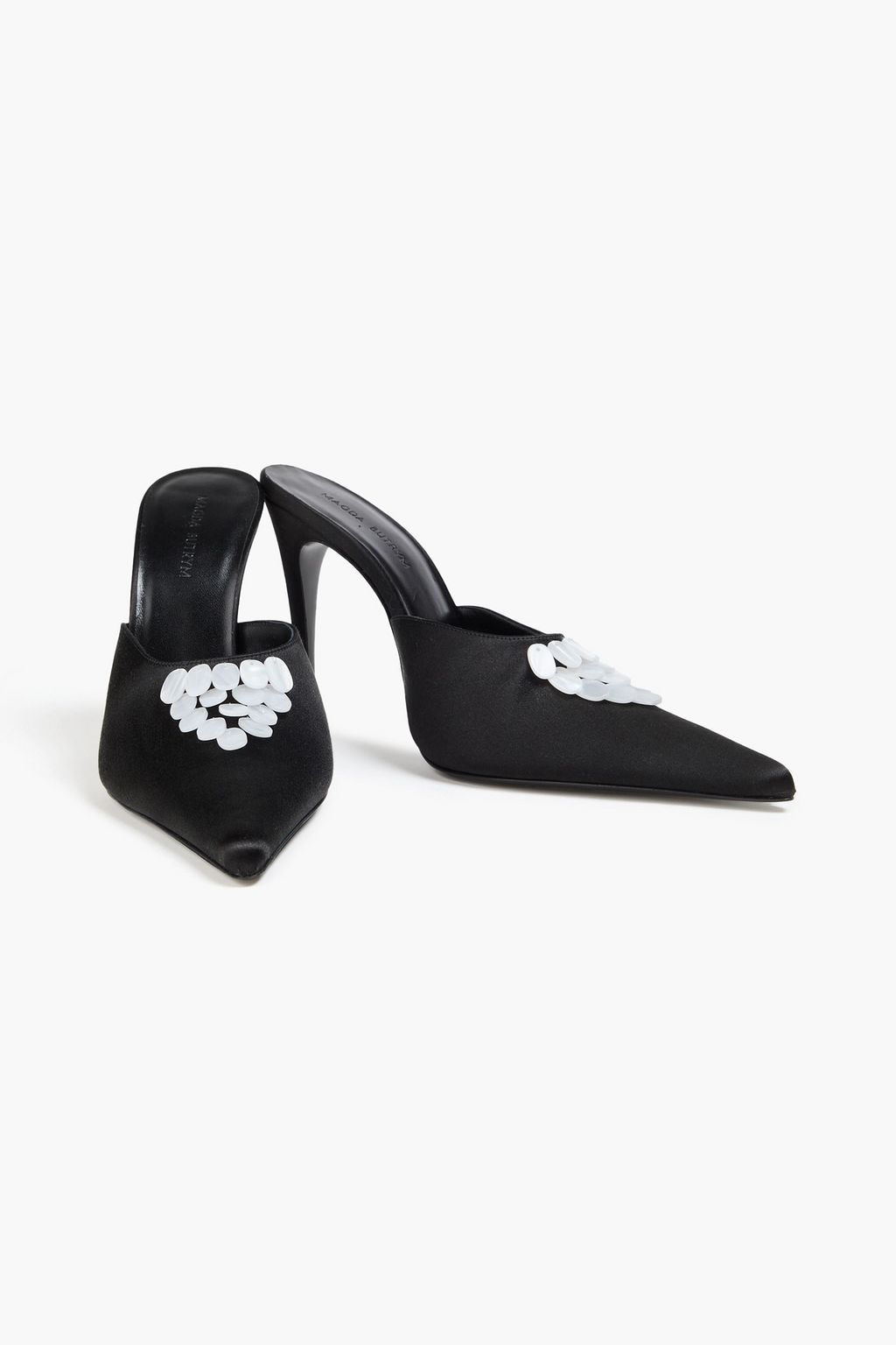 MAGDA BUTRYM Embellished satin mules