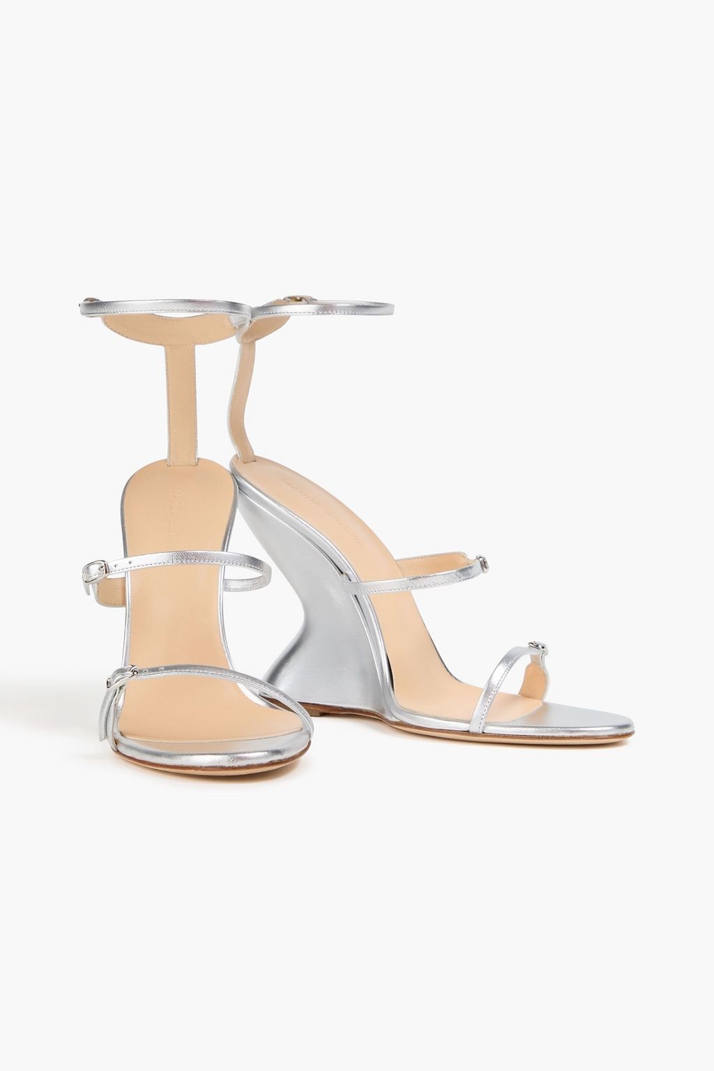 MAGDA BUTRYM Metallic leather wedge sandals