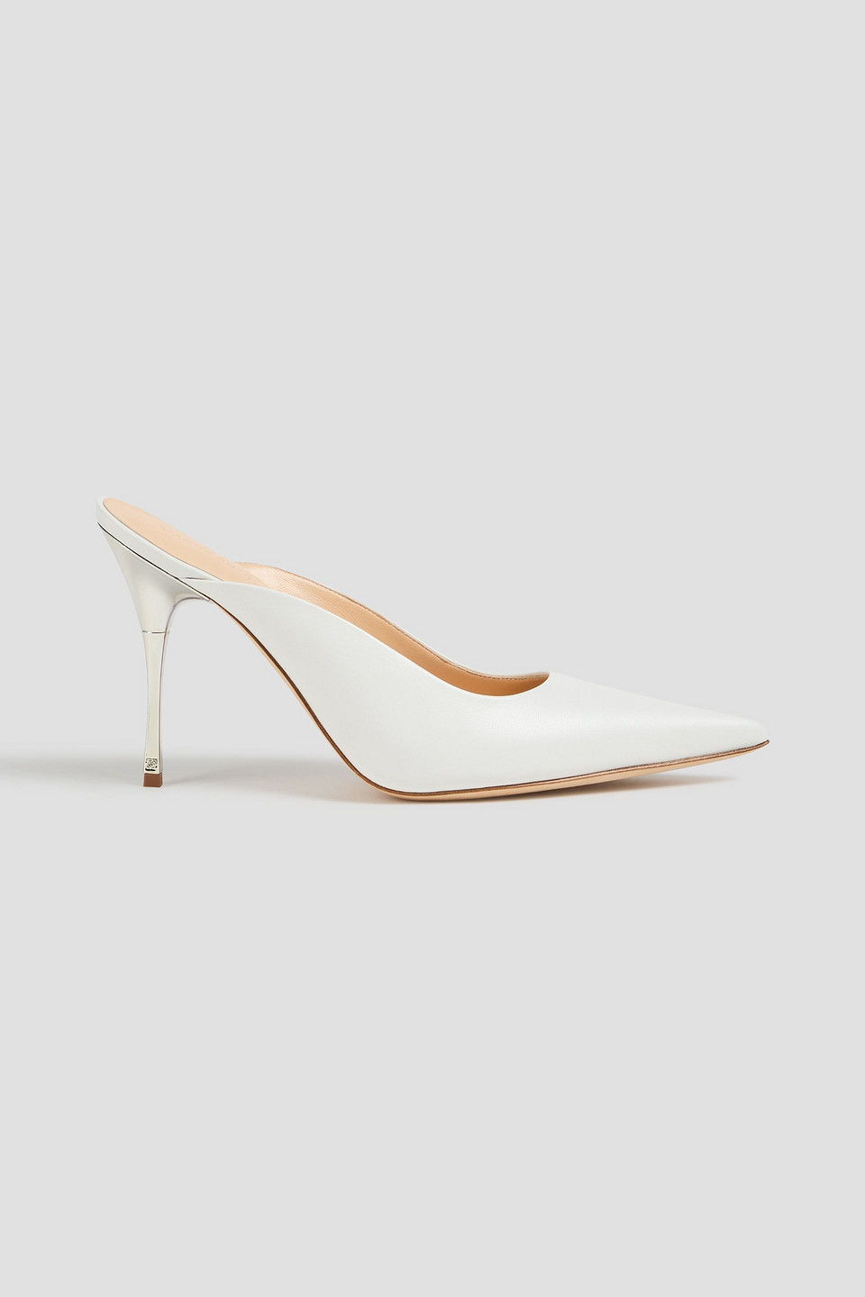 Magda Butrym Leather Mules In White